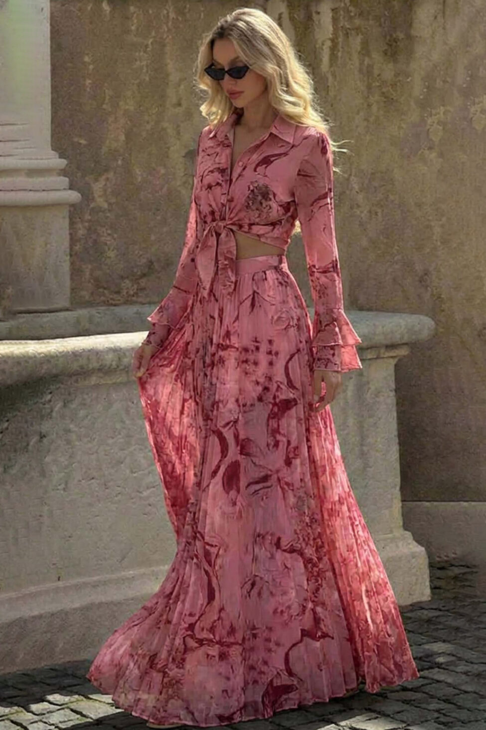 Rosina σετ πουκάμισο φούστα ροζ - Image 2