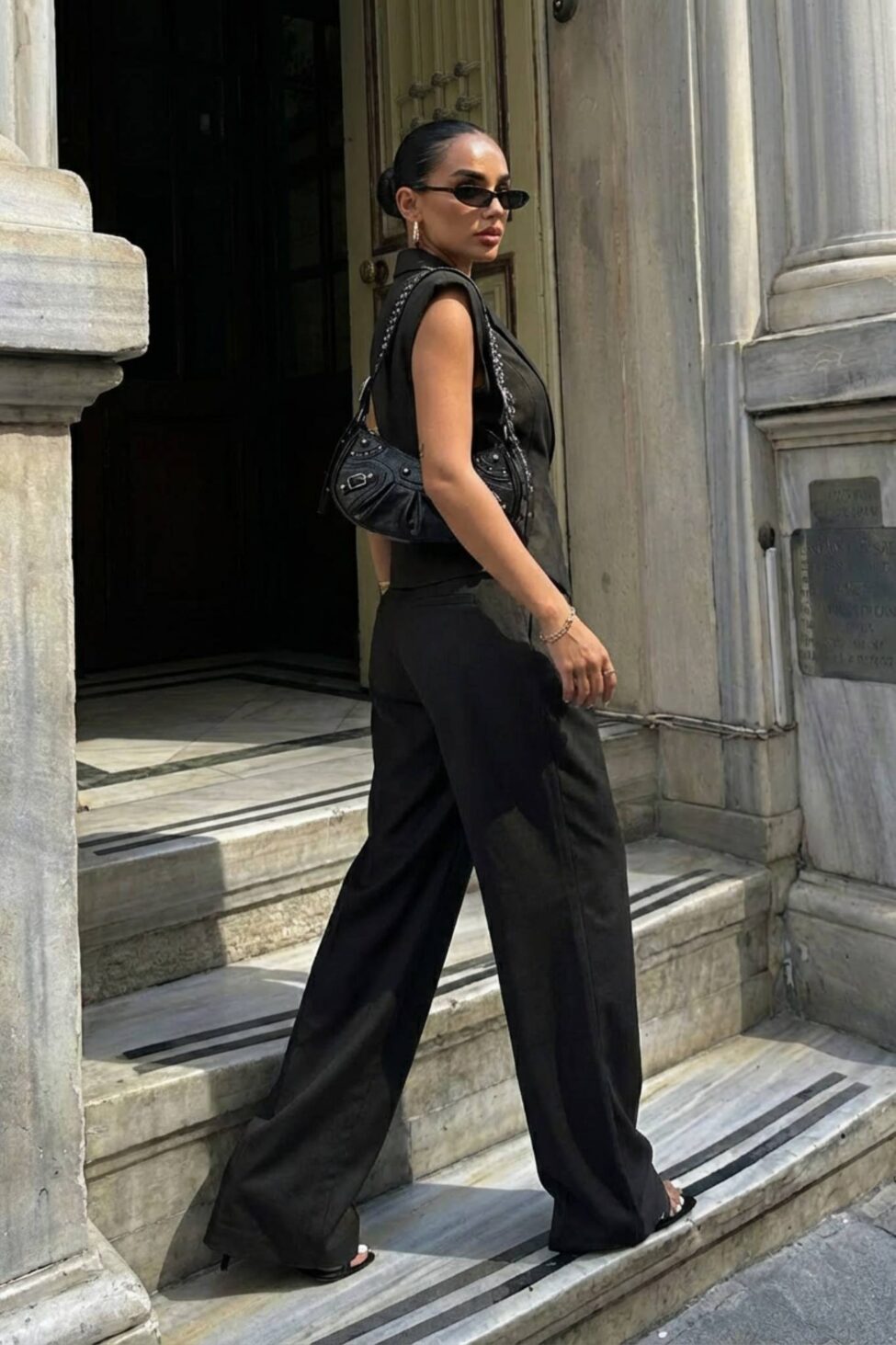 Rylan Σετ Γιλέκο Παντελόνι μαύρο - Image 3