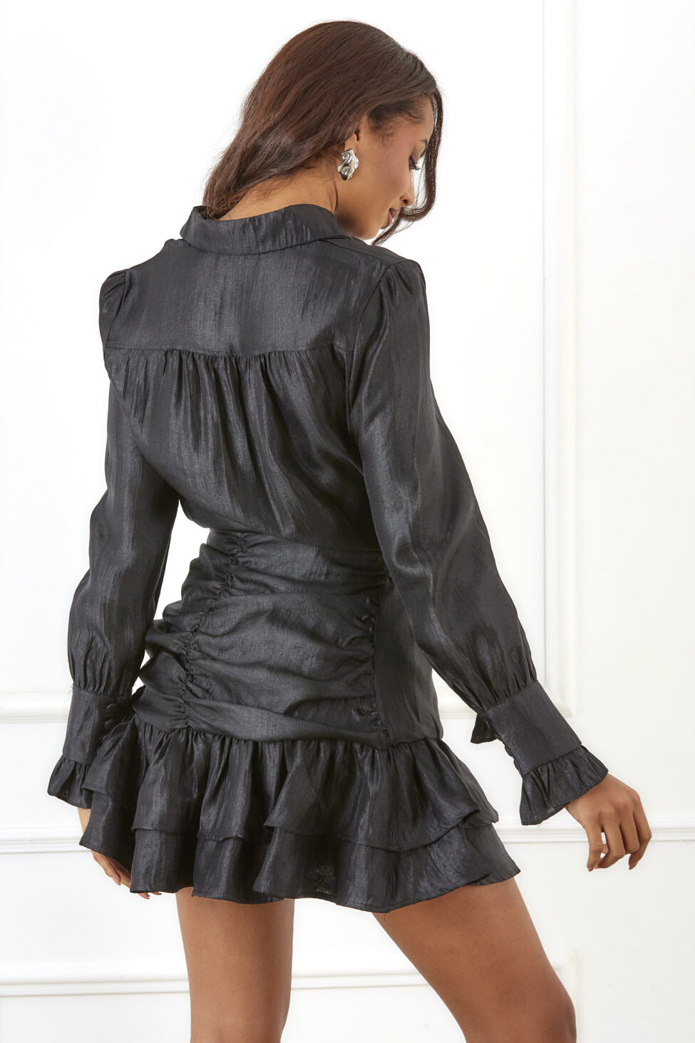 Savina σετ πουκάμισο φούστα μαύρο - Image 2