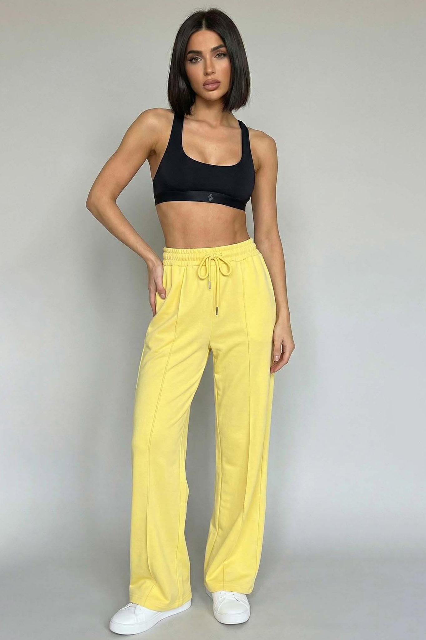 Security παντελόνι φόρμας φούτερ κίτρινο Security παντελόνι φόρμας φούτερ κίτρινο - Image 1