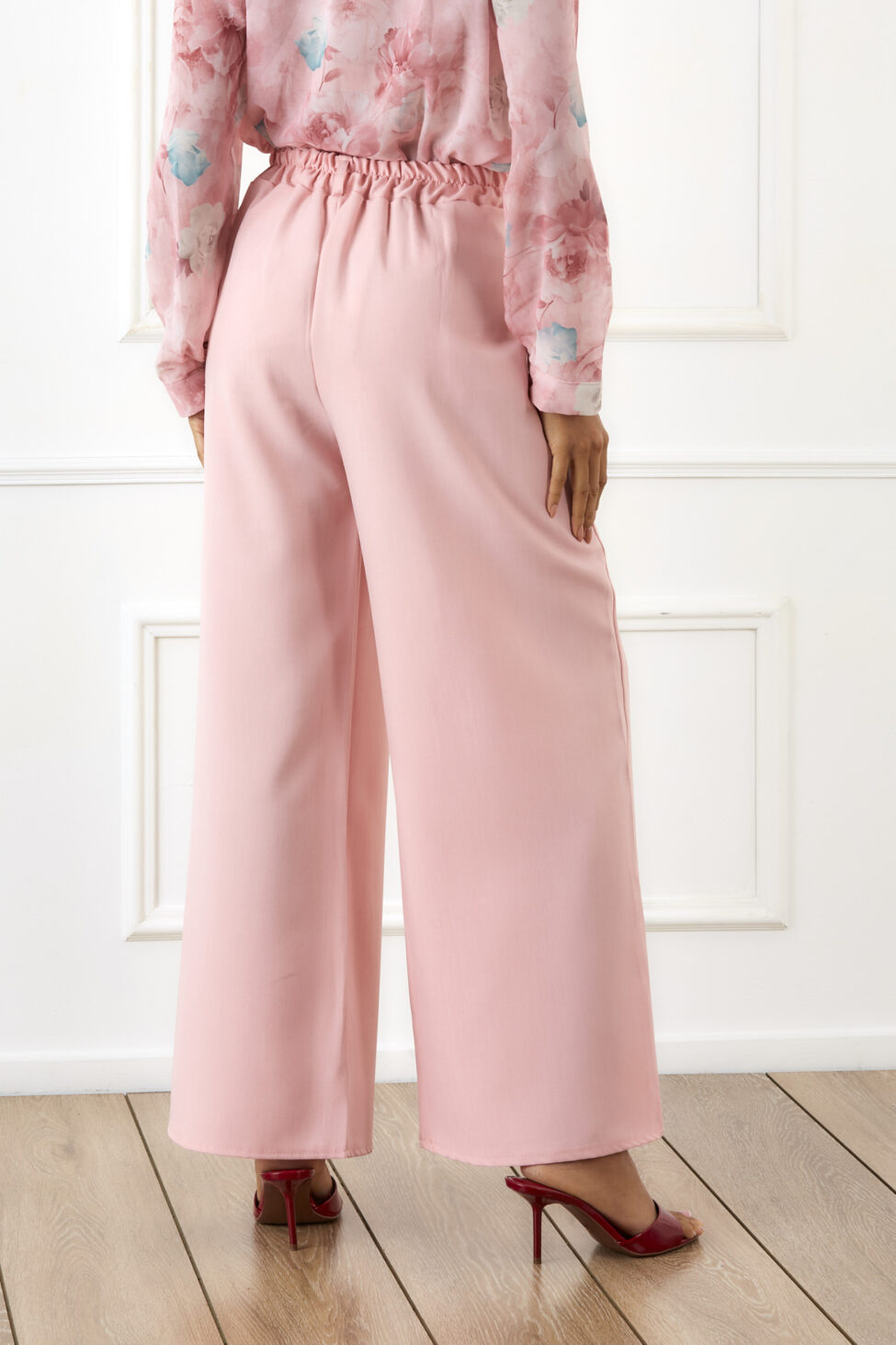 Seniora σετ σακάκι παντελόνι ροζ - Image 4