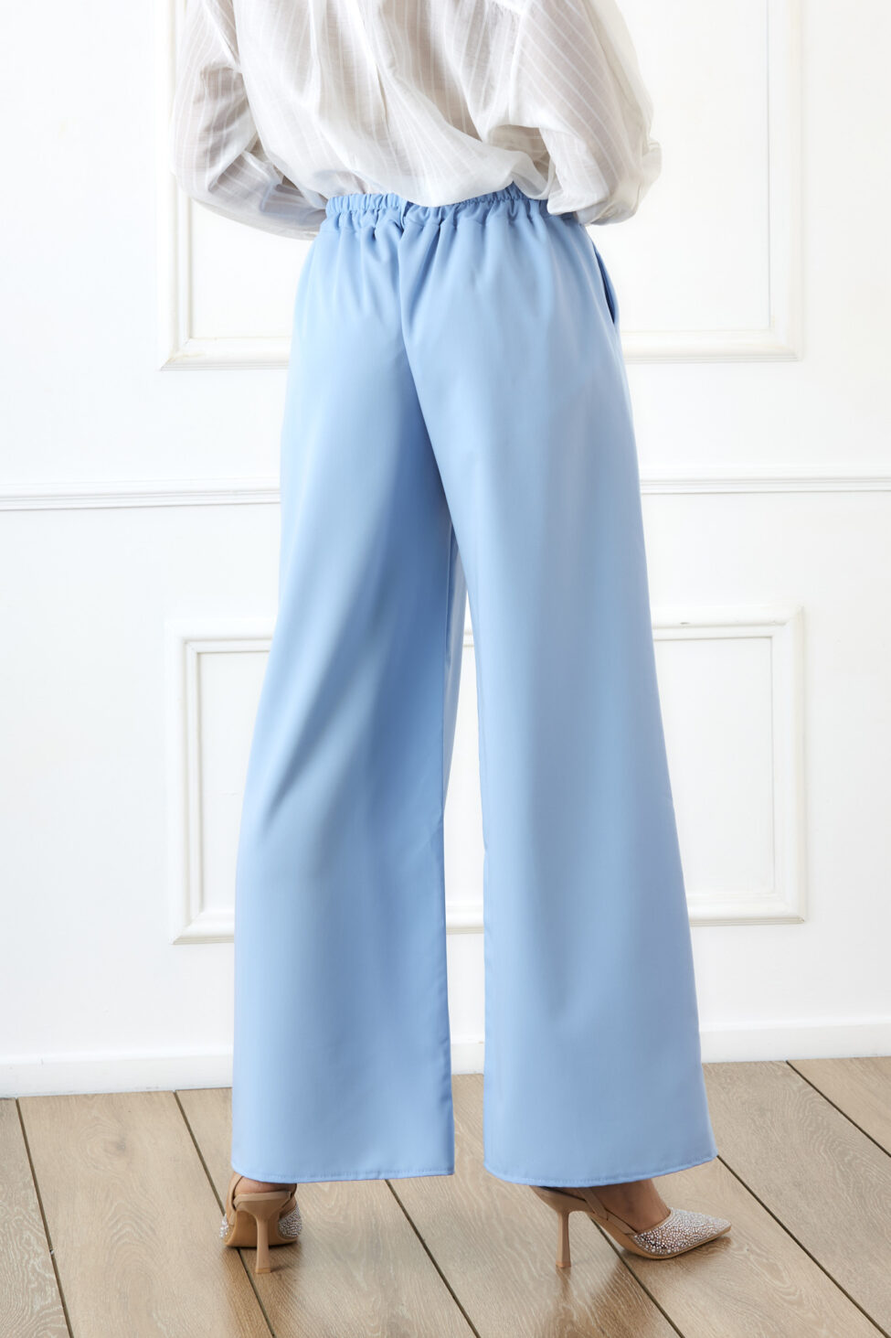 Seniora σετ σακάκι παντελόνι σιελ - Image 4