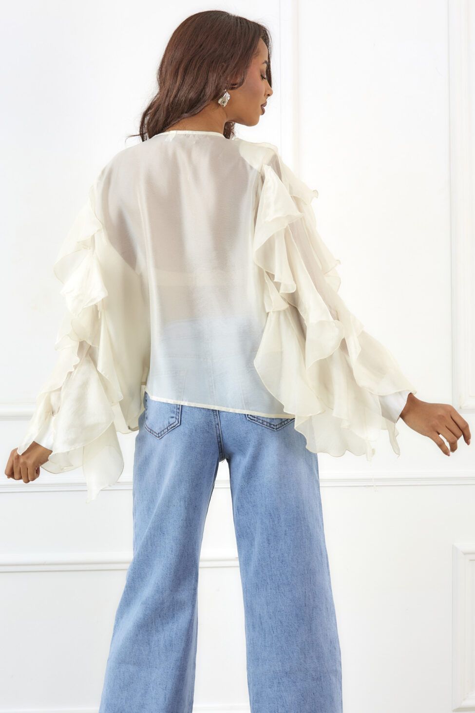 Sentero πουκάμισο με βολάν εκρού - Image 3