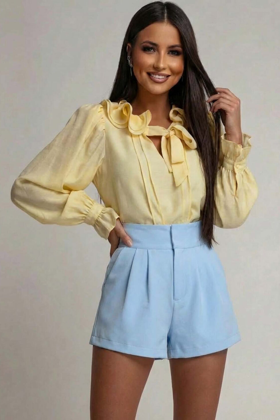 Shiloh ψηλόμεσο σορτς σιελ - Image 2