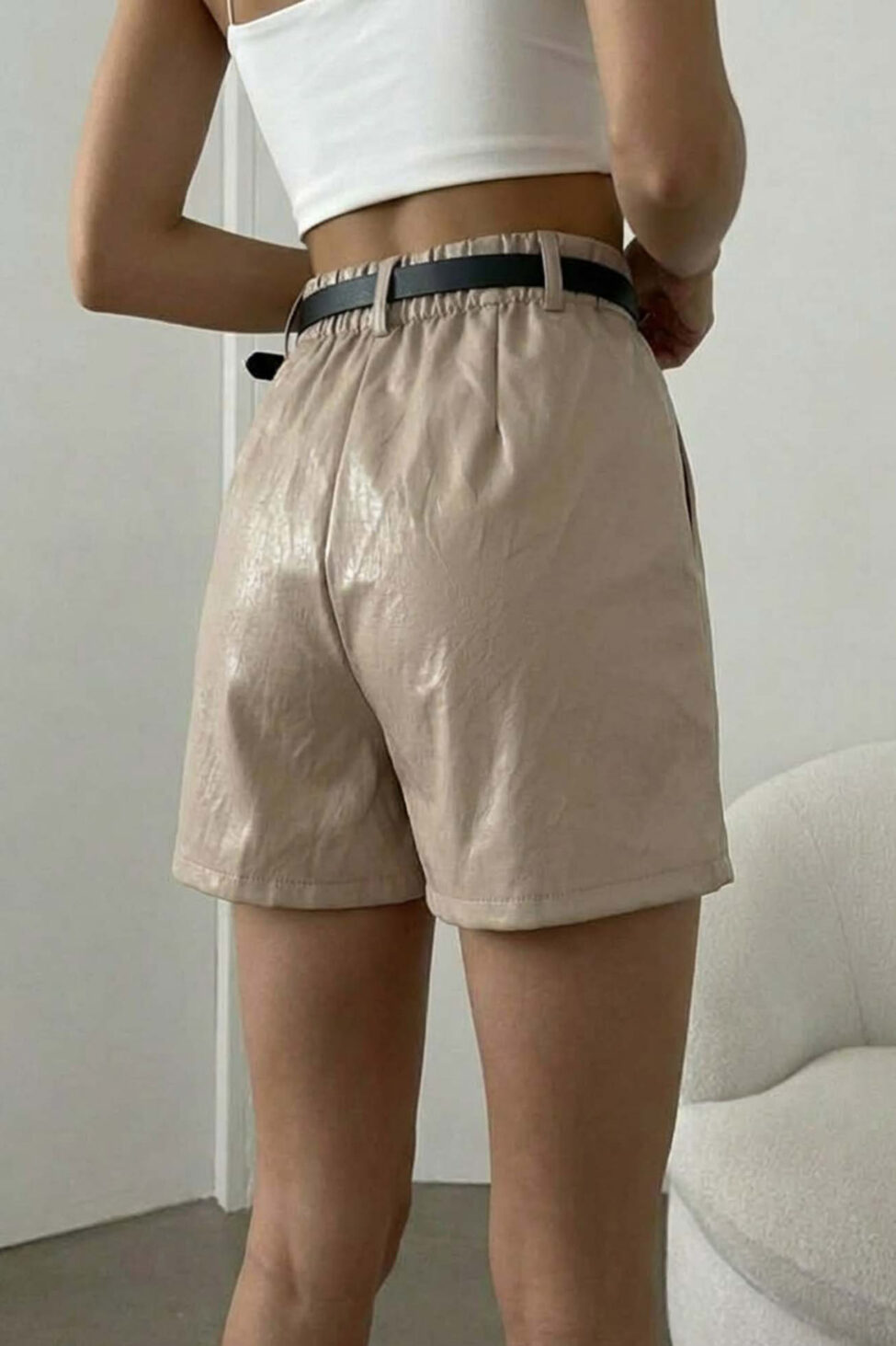 Terisa φούστα-σόρτς μπεζ - Image 2