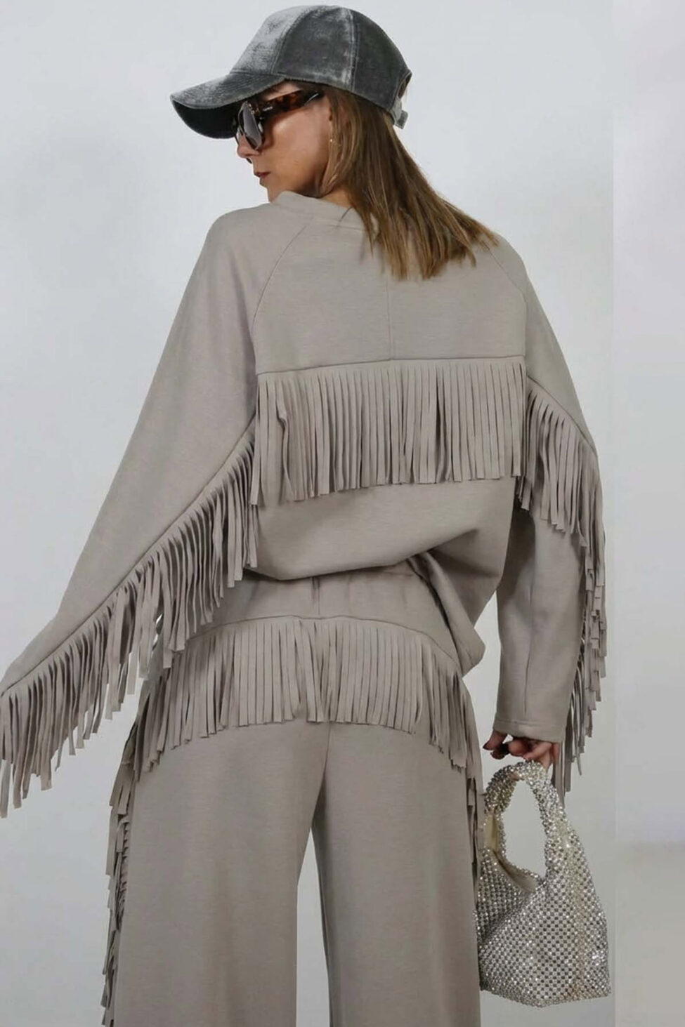 Titanic σετ μπλούζα παντελόνι με κρόσια γκρι - Image 2