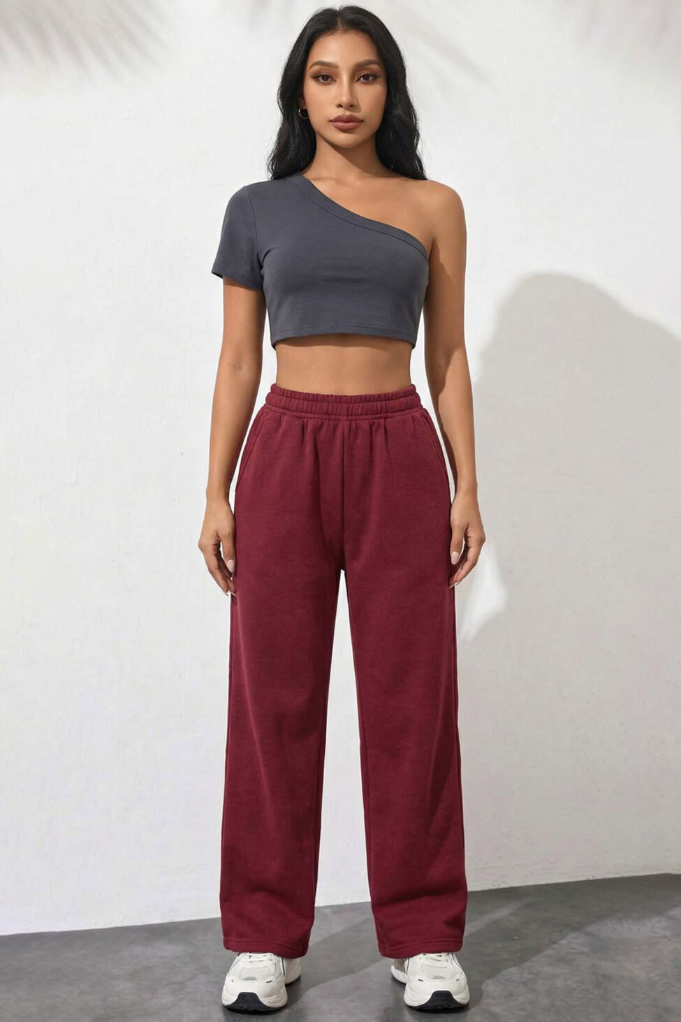 Zelda φούτερ φόρμα σε ίσια γραμμή μπορντό - Image 2