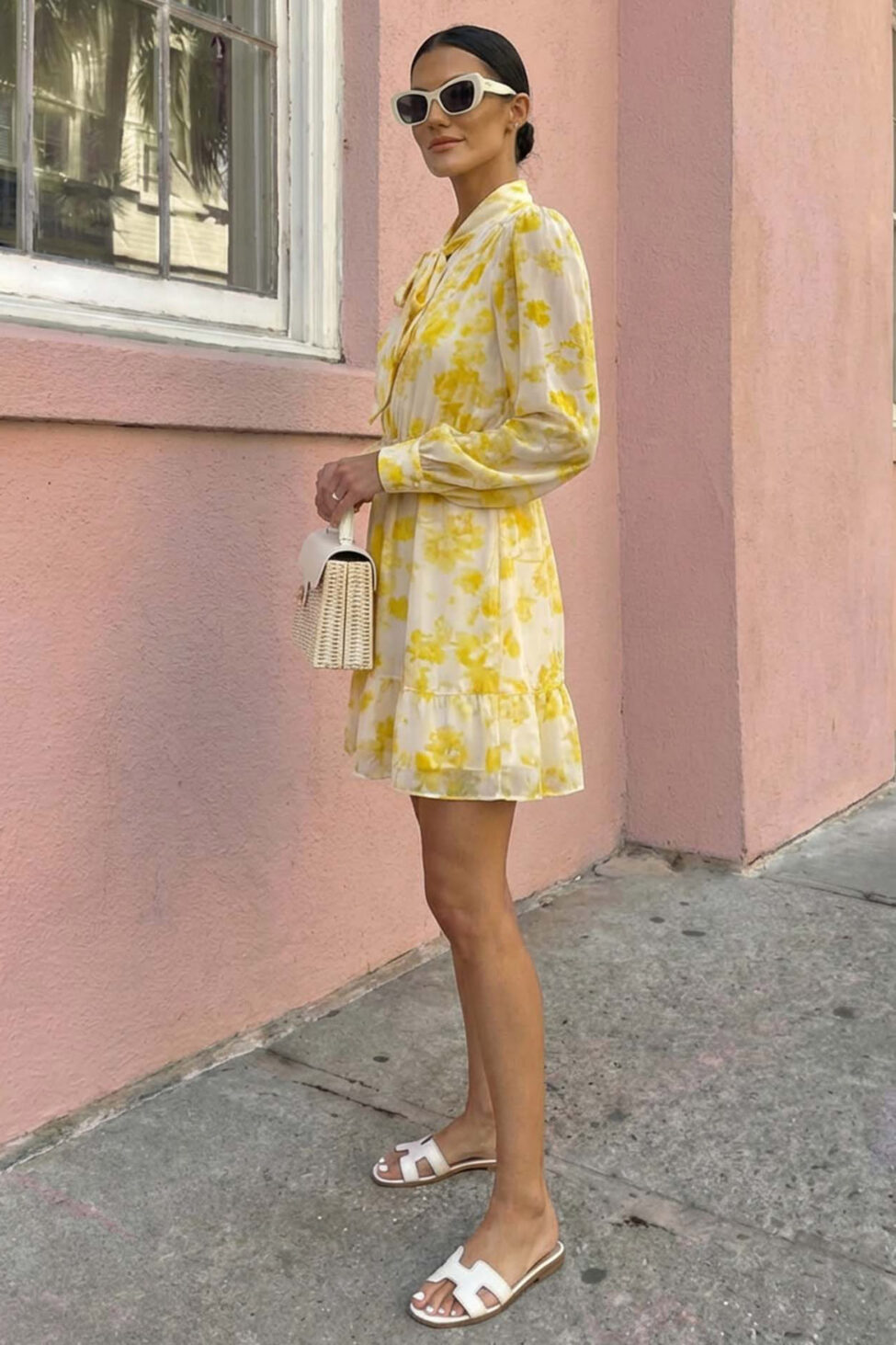 Zinnia φόρεμα φλοράλ κίτρινο - Image 2