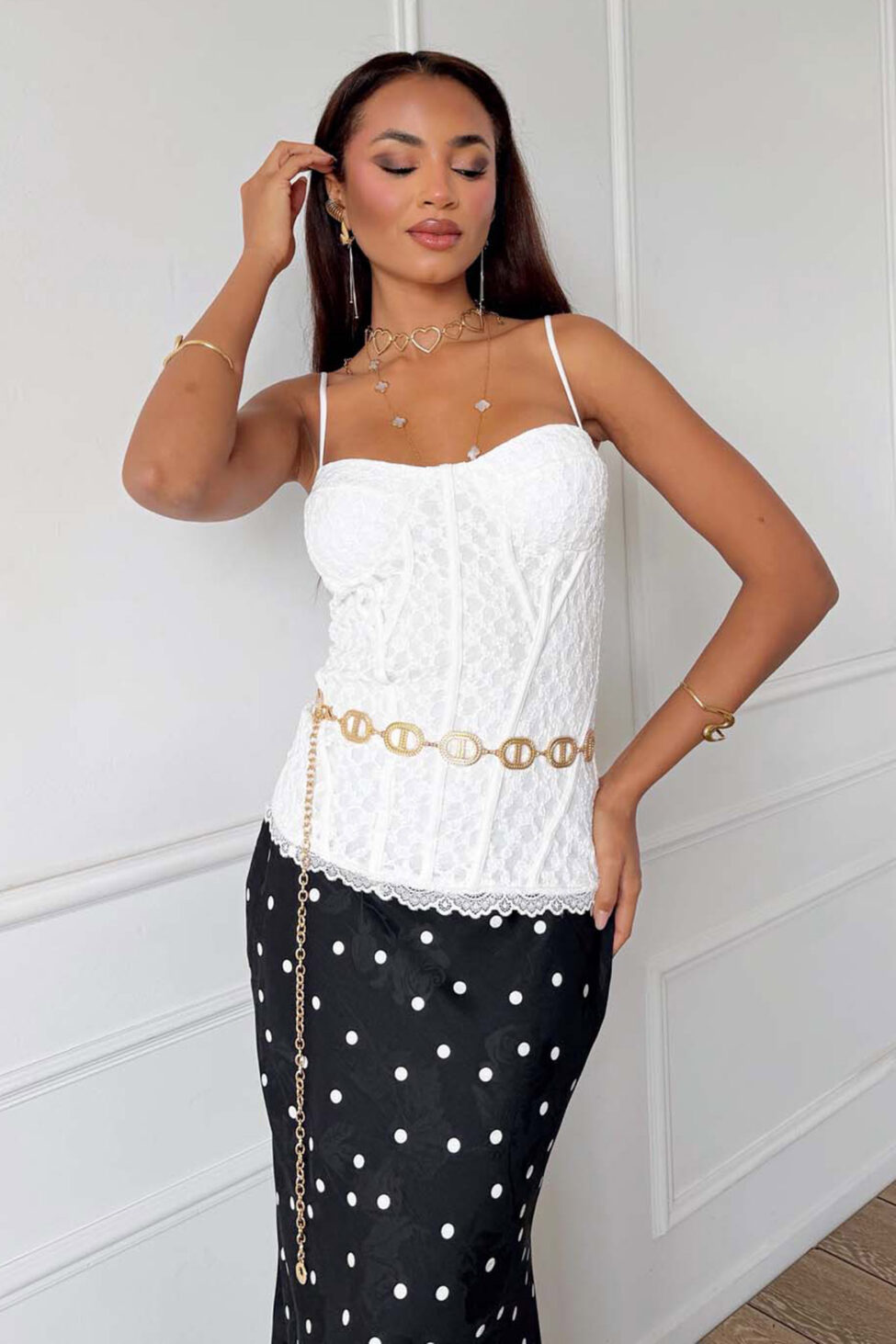 Alkyone κορσές τοπ λευκό - Image 2