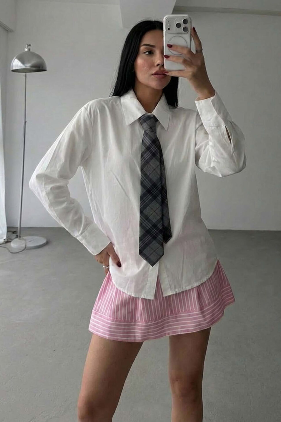 April πουκάμισο με γραβάτα μαύρο - Image 2