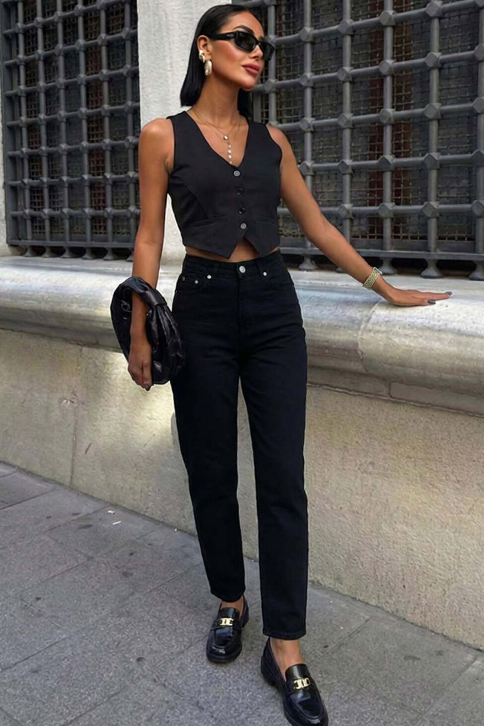 Blythe τζιν παντελόνι μαύρο - Image 2