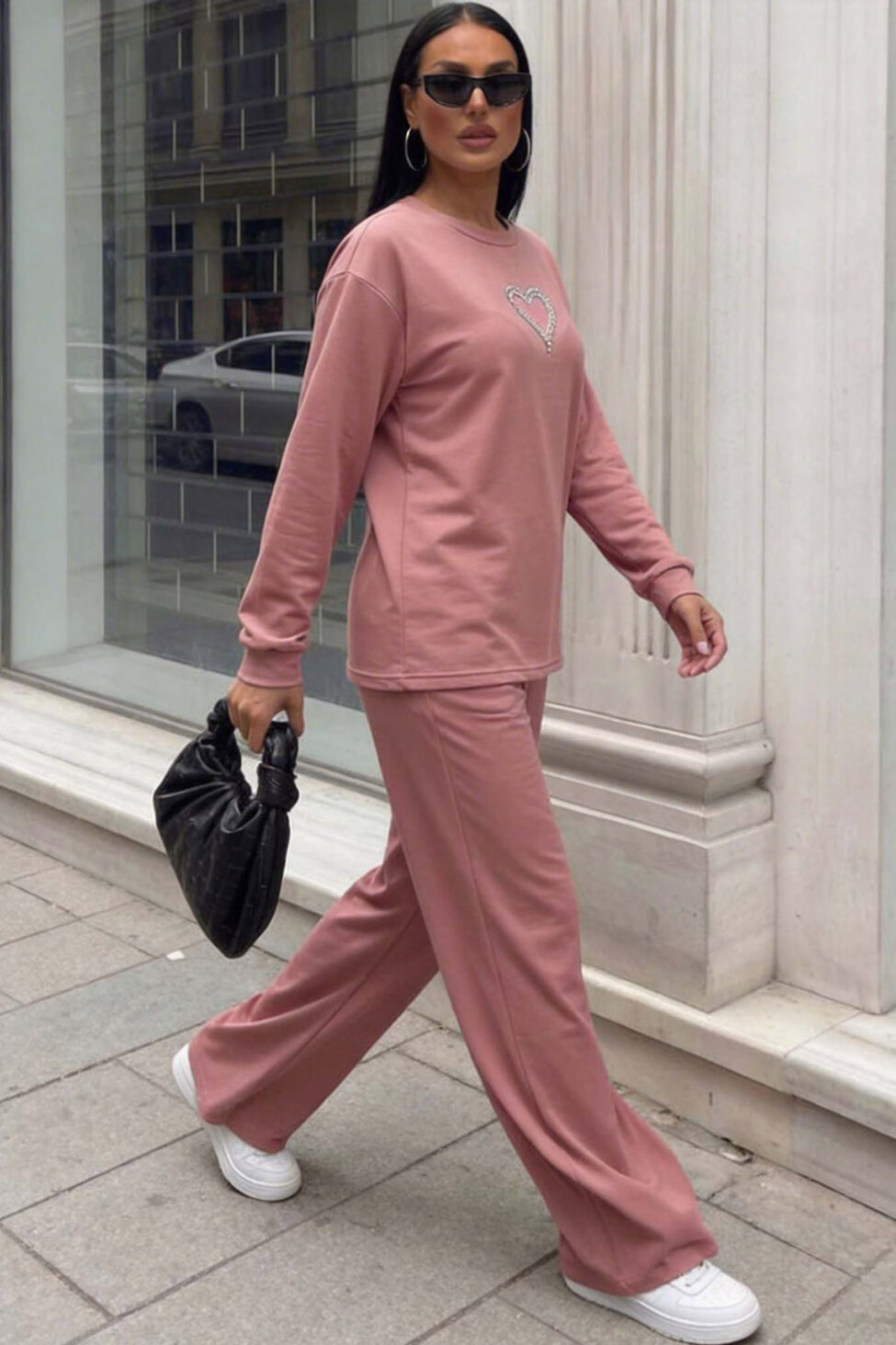 Cabin σετ φόρμας με λεπτομέρεια καρδιά ροζ - Image 2