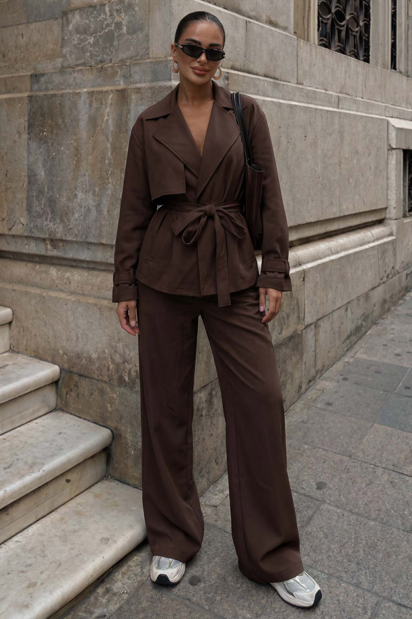 Celtic σετ κοντή καπαρντίνα με παντελόνα καφέ Celtic σετ κοντή καπαρντίνα με παντελόνα καφέ - Image 1