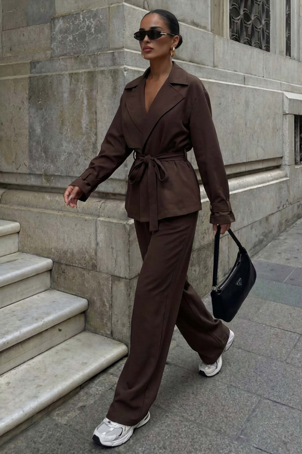 Celtic σετ κοντή καπαρντίνα με παντελόνα καφέ - Image 2