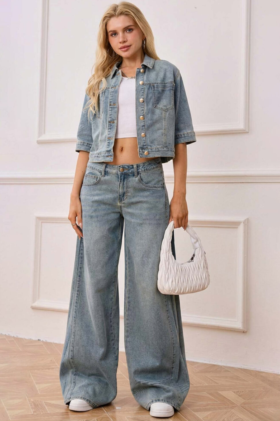 Darcie σετ τζιν τζάκετ με παντελόνι μπλε - Image 2