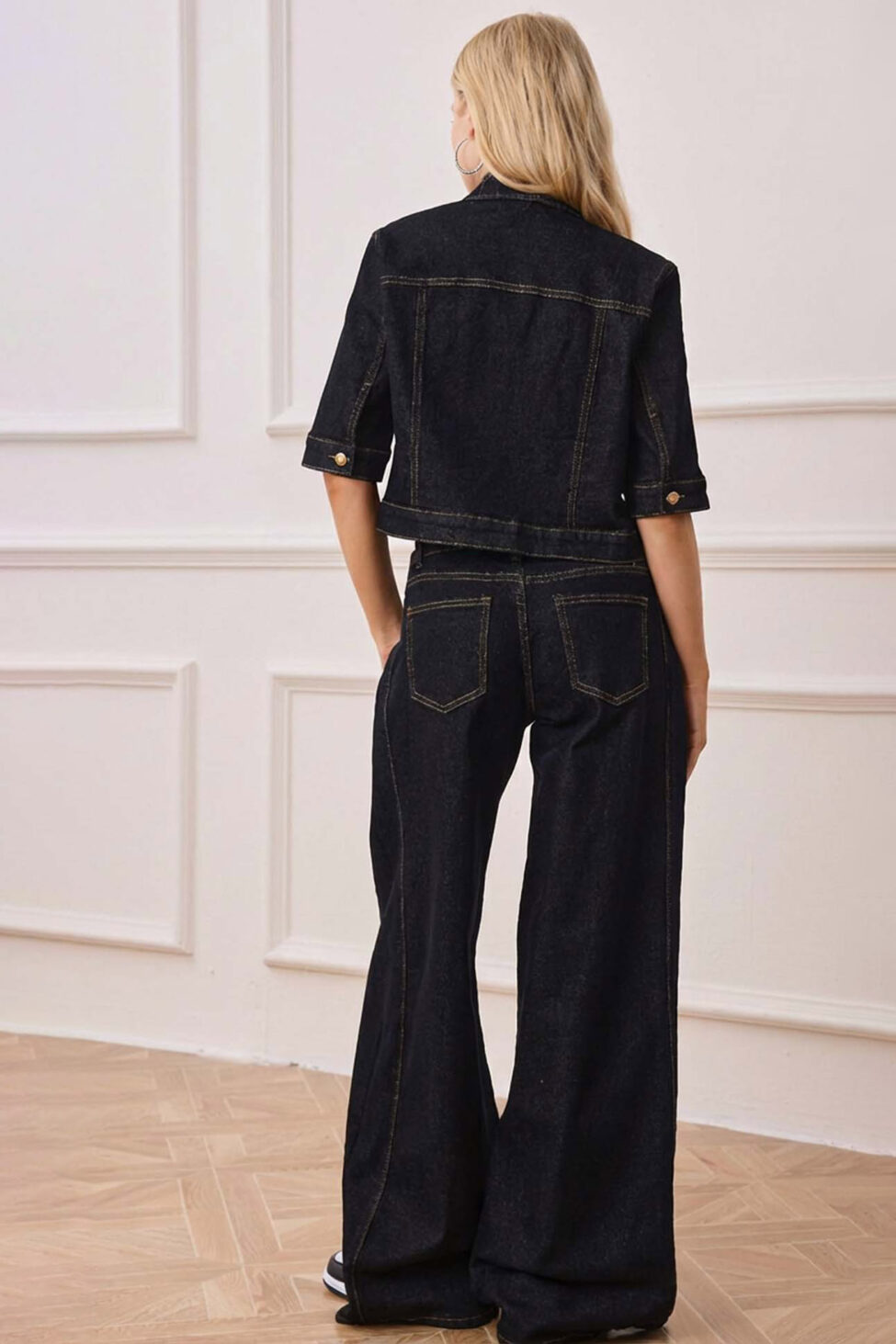 Darcie σετ τζιν τζάκετ με παντελόνι μπλε σκούρο - Image 2