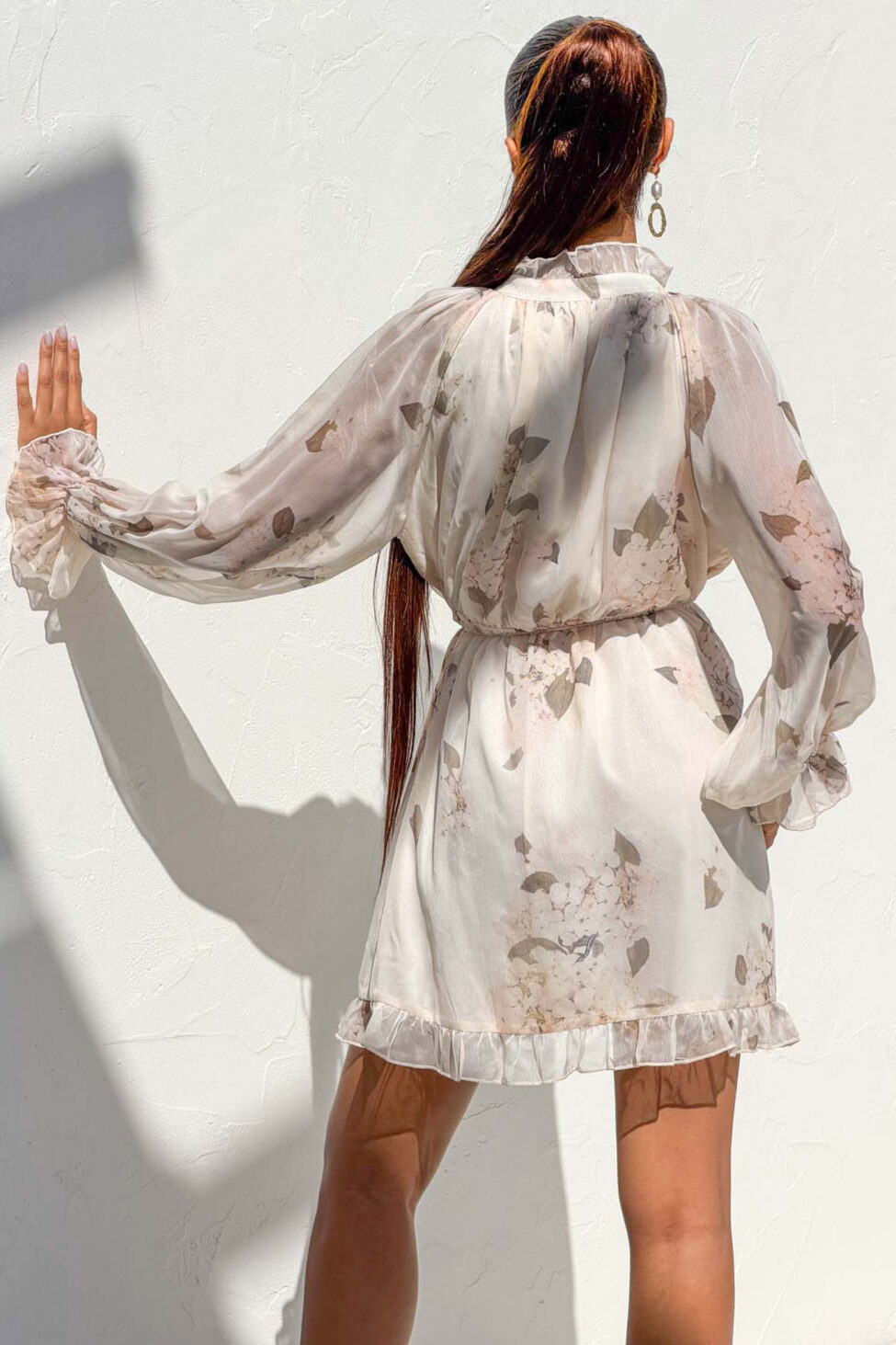 Darsh φλοράλ φόρεμα εκρού - Image 3