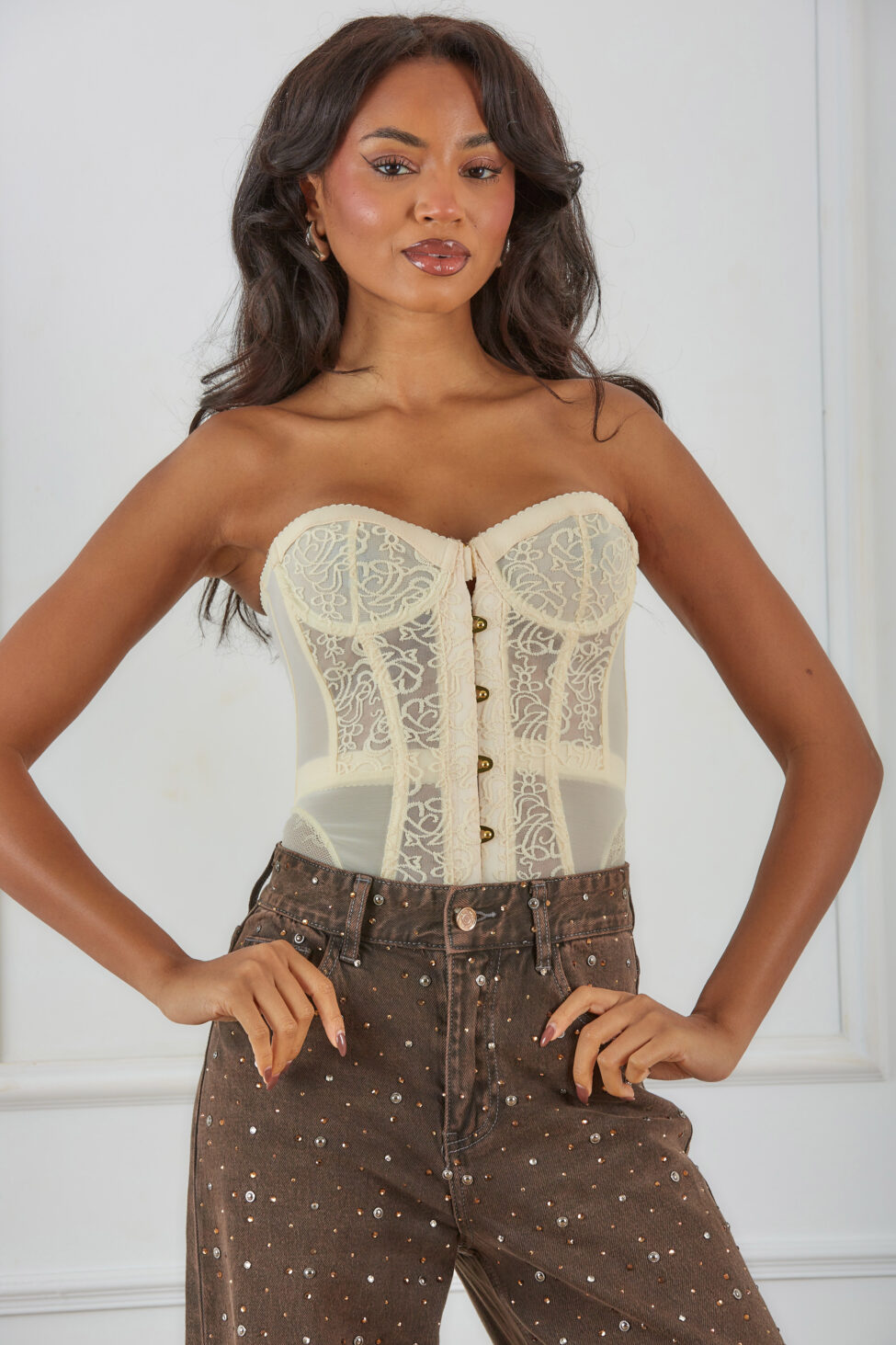 Delmar κορσές μπεζ - Image 2