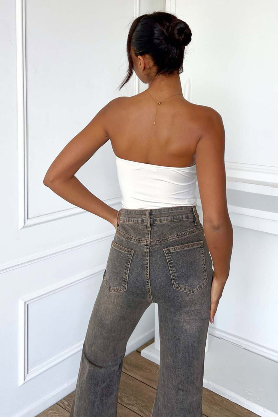 Fable σατέν κορμάκι-κορσές μπεζ - Image 4