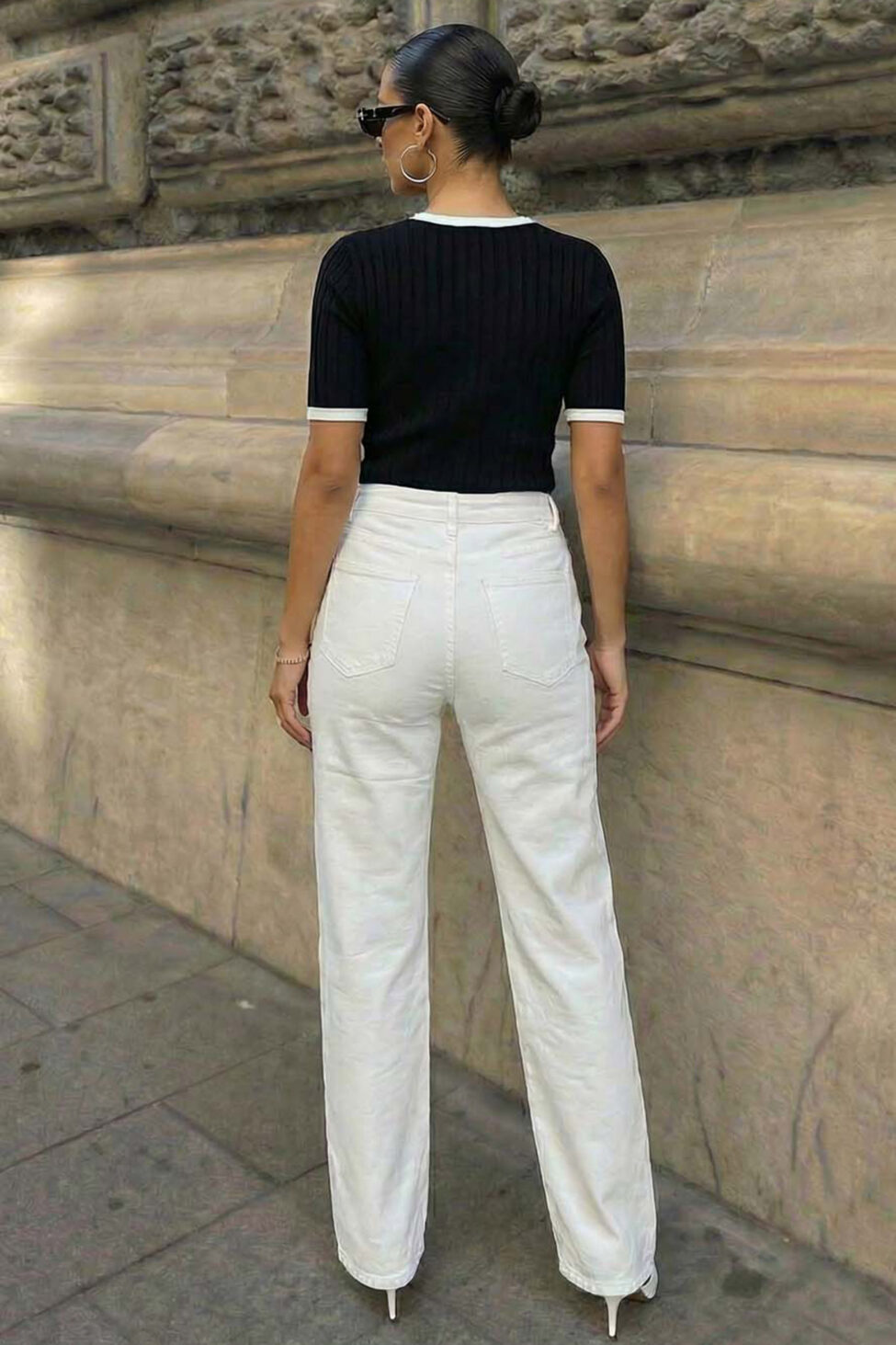 Fairytopia τζιν παντελόνι με δαντέλα λευκό - Image 2