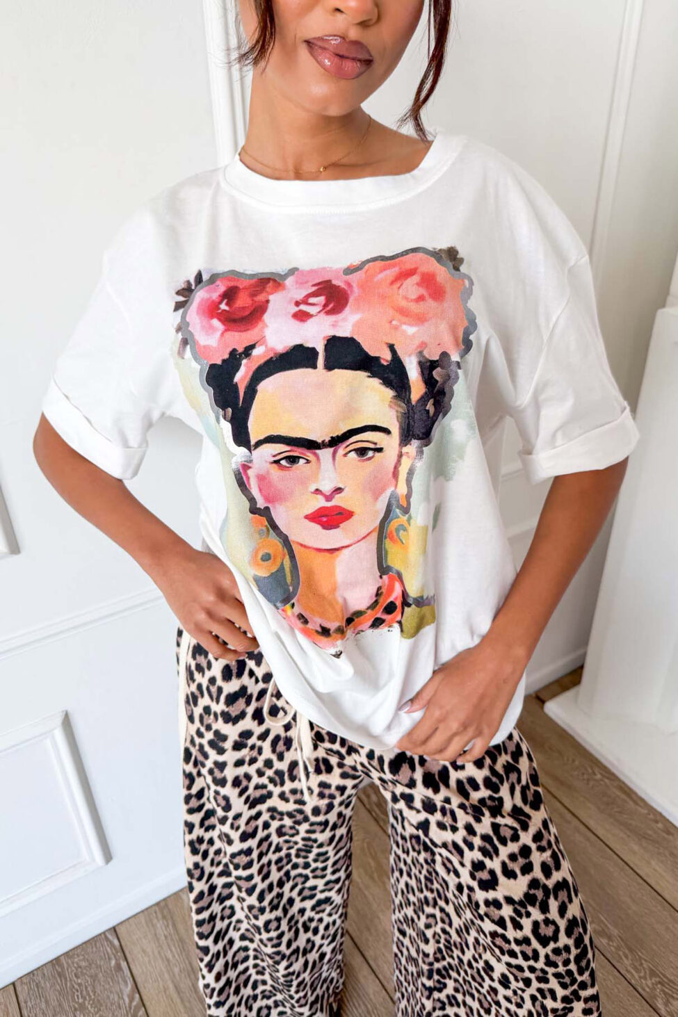 Frida μπλούζα κοντομάνικη λευκό - Image 2