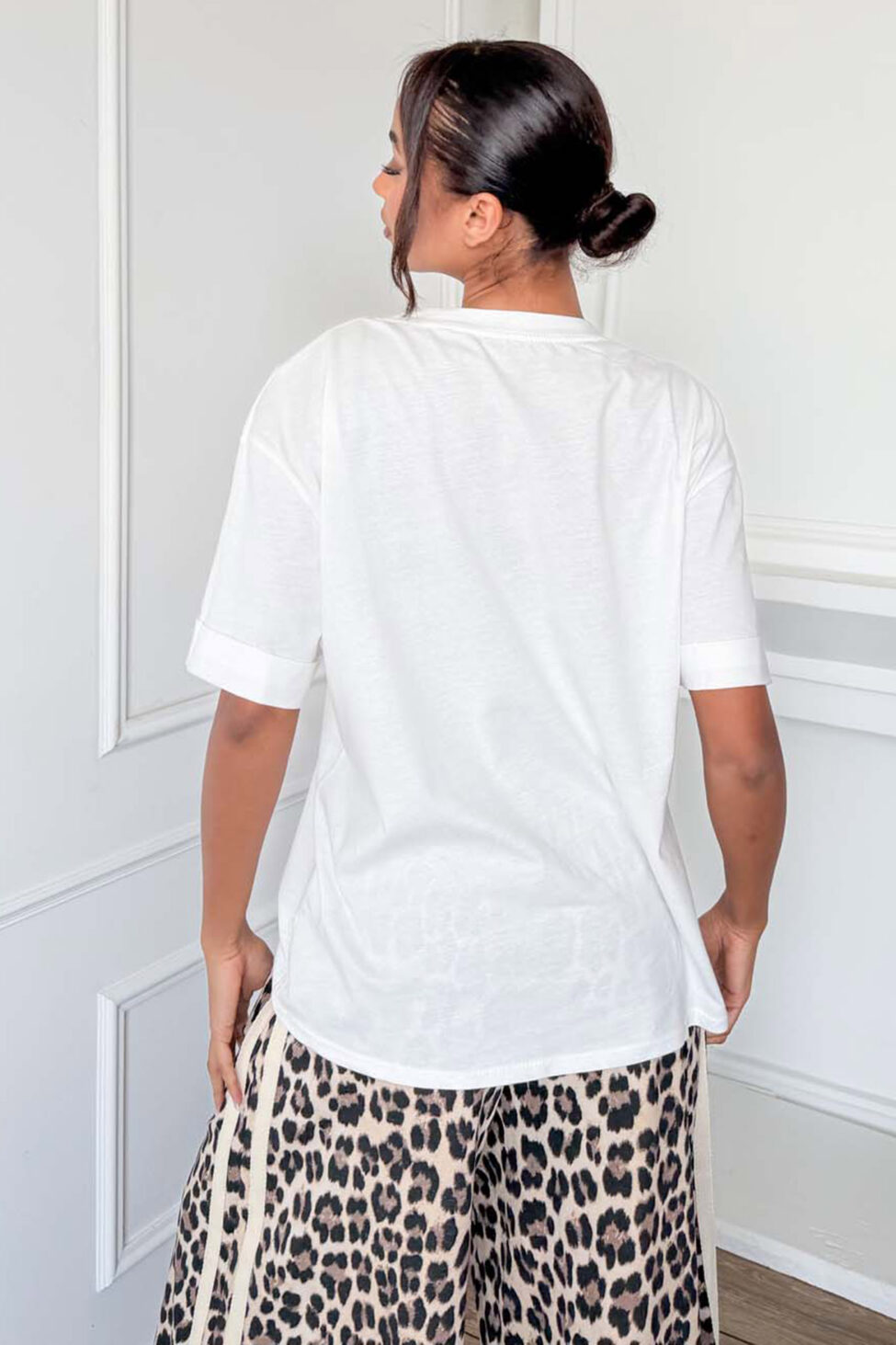 Frida μπλούζα κοντομάνικη λευκό - Image 4