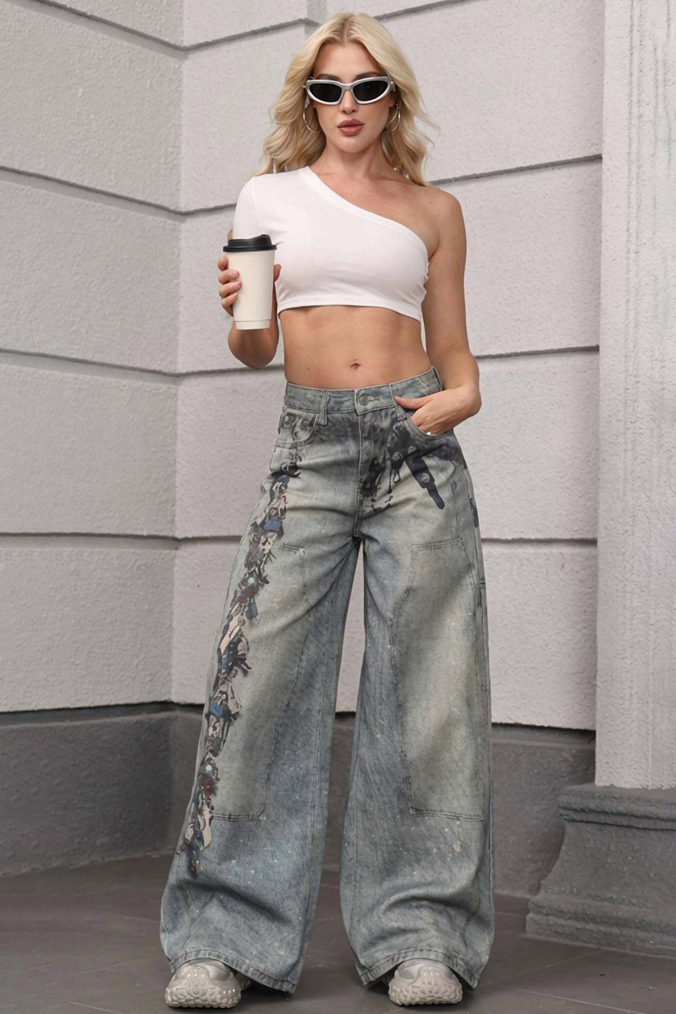 Graffiti τζιν παντελόνι μπλε Graffiti τζιν παντελόνι μπλε - Image 1