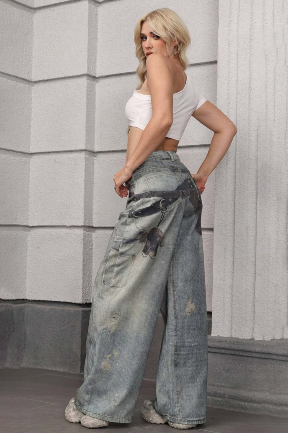 Graffiti τζιν παντελόνι μπλε - Image 2