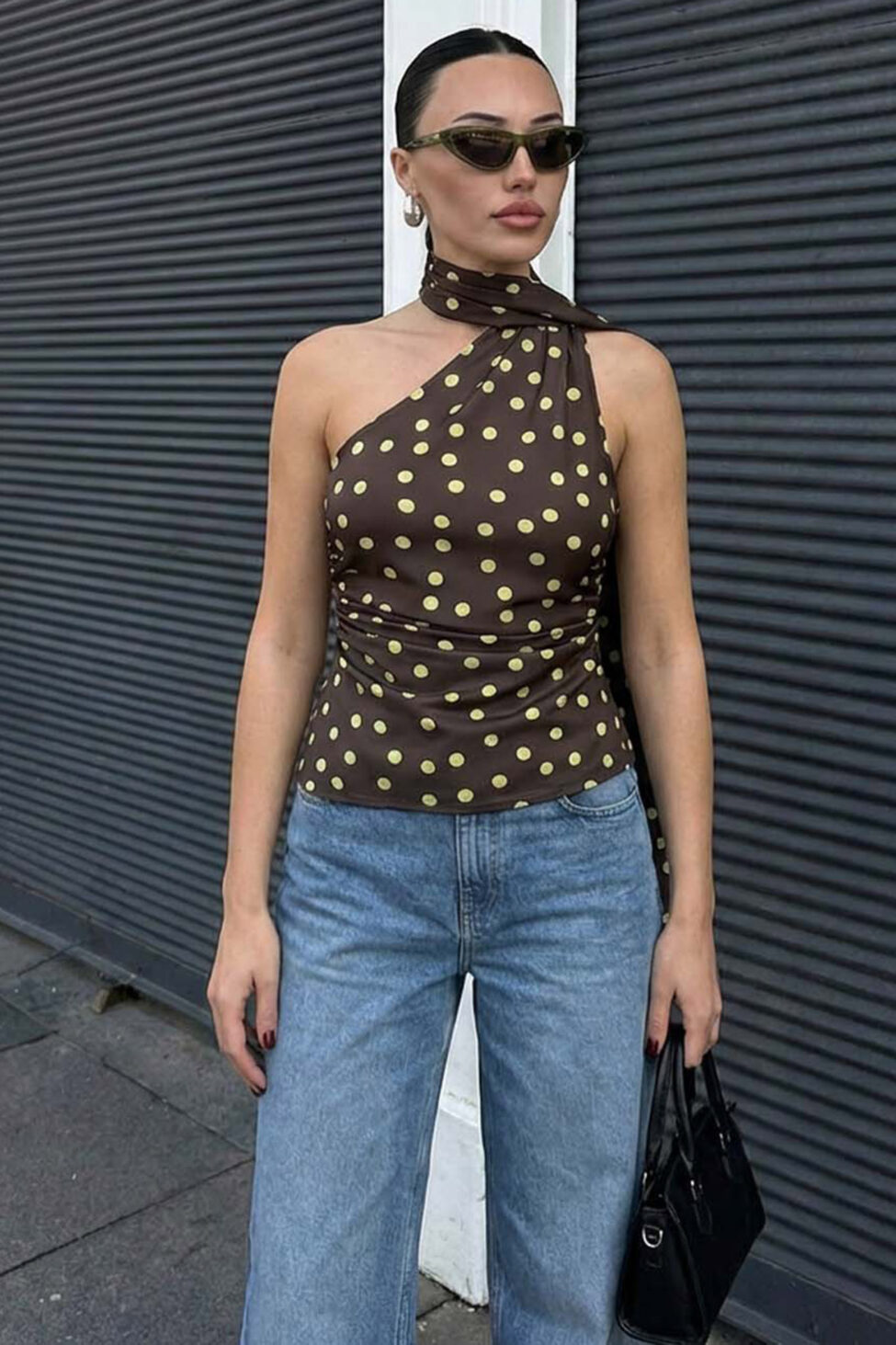 Hiroko τοπ με έναν ώμο καφέ - Image 2