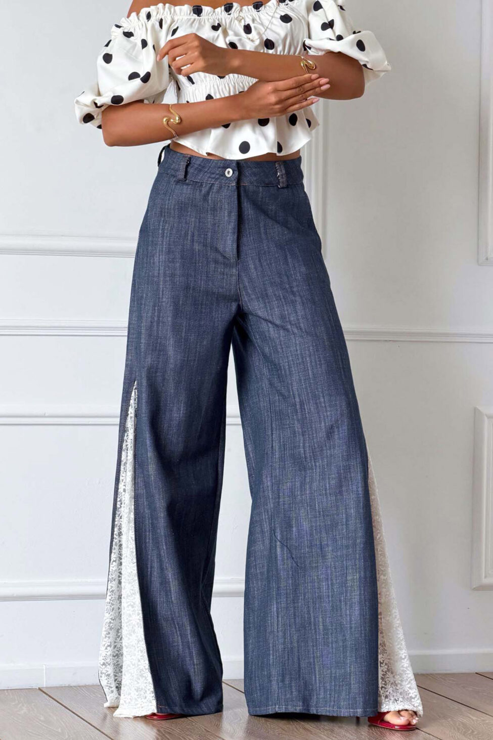 Iselle παντελόνα τύπου τζιν μπλε - Image 2