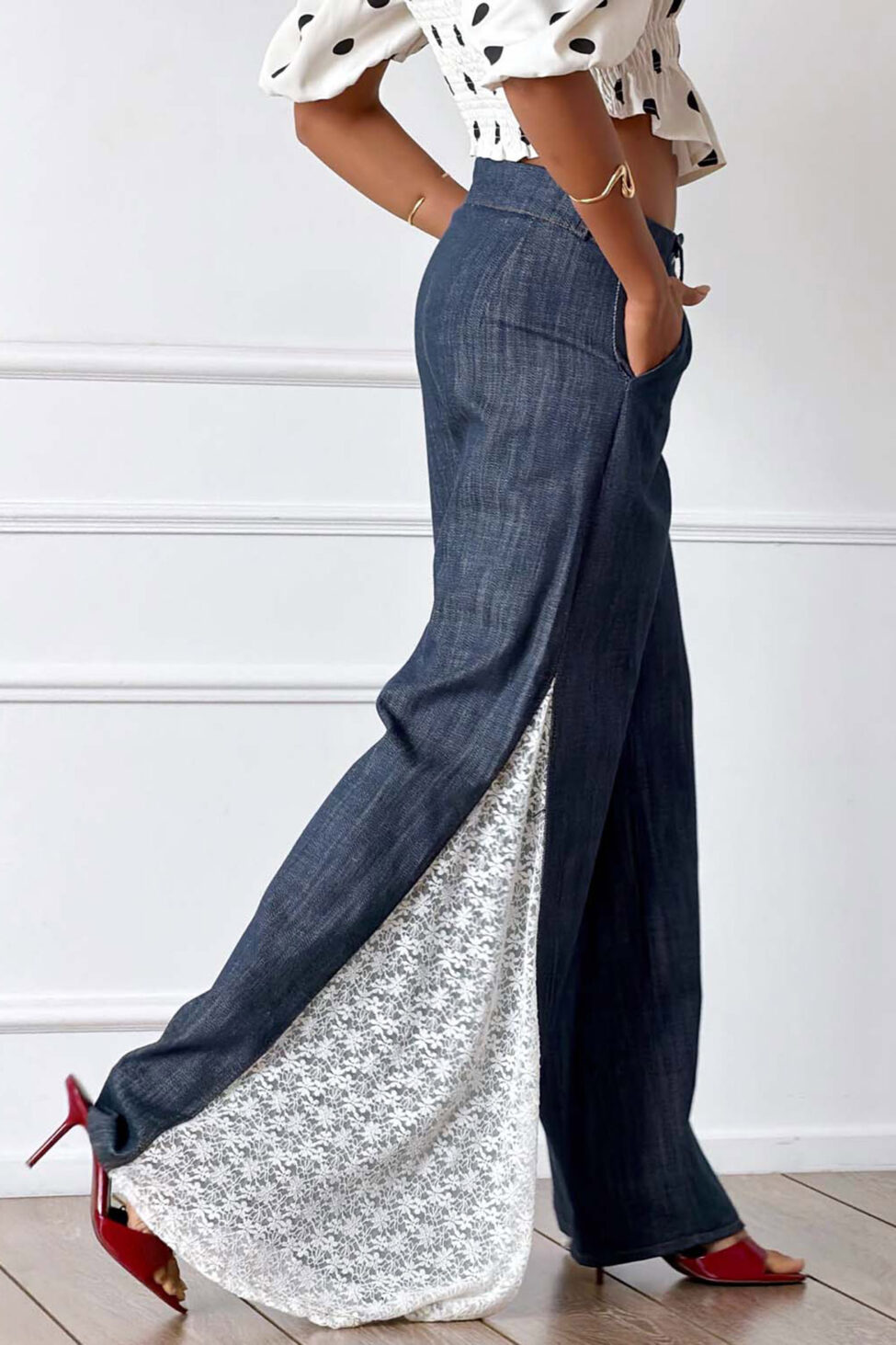 Iselle παντελόνα τύπου τζιν μπλε - Image 3