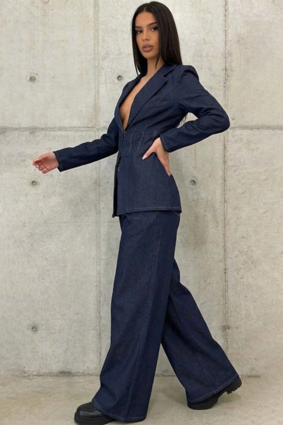 Kagen σετ σακάκι παντελόνι μπλε σκούρο - Image 2
