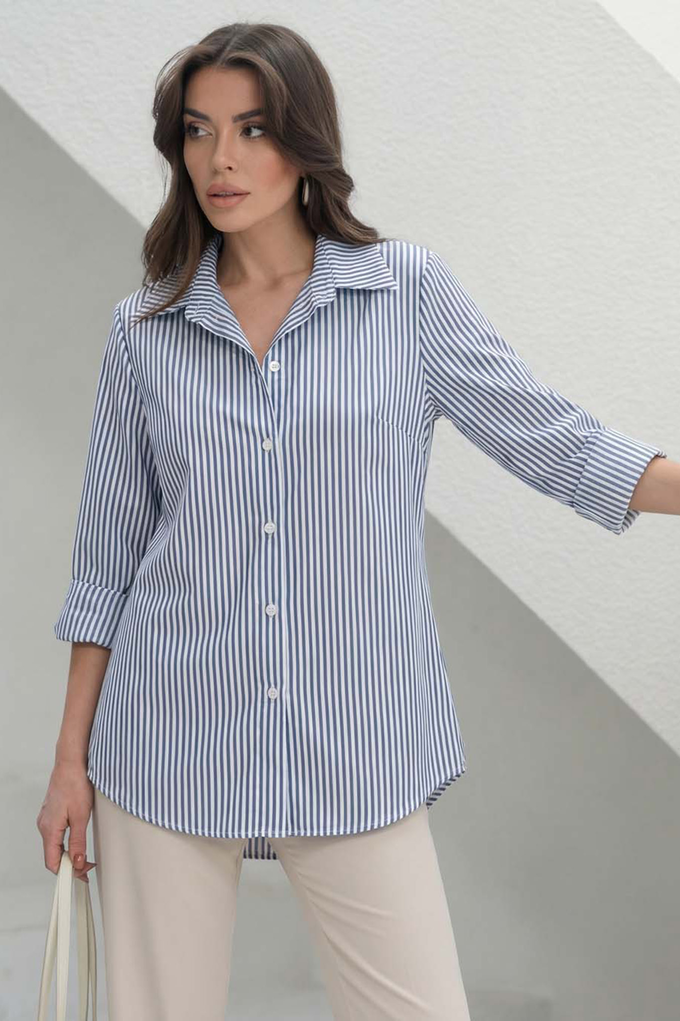 Kalina πουκάμισο ριγέ μπλε Kalina πουκάμισο ριγέ μπλε - Image 1