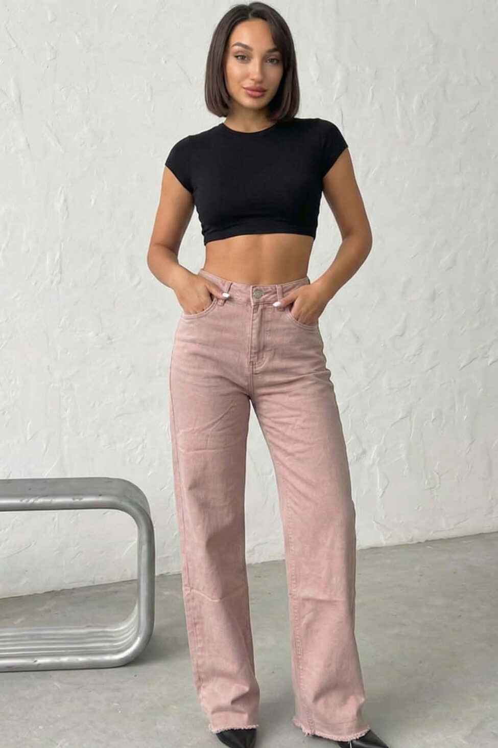 Kellie τζιν παντελόνι ροζ - Image 2