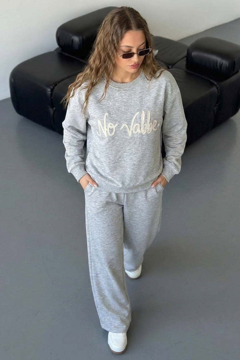 Lend σετ φούτερ παντελόνι γκρι - Image 2