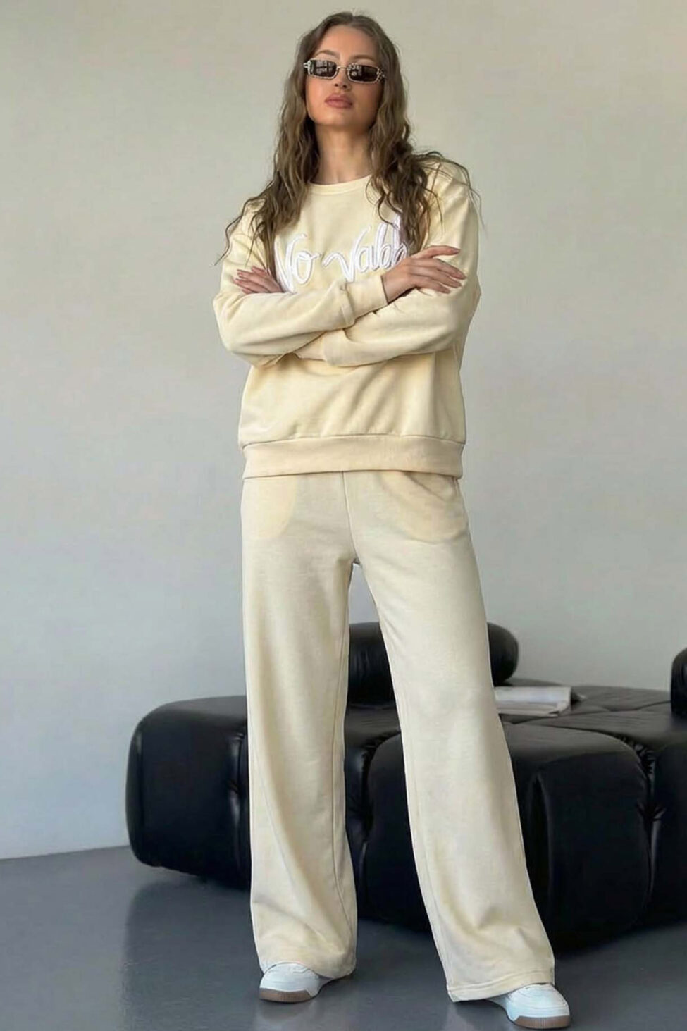 Lend σετ φούτερ παντελόνι κίτρινο - Image 2