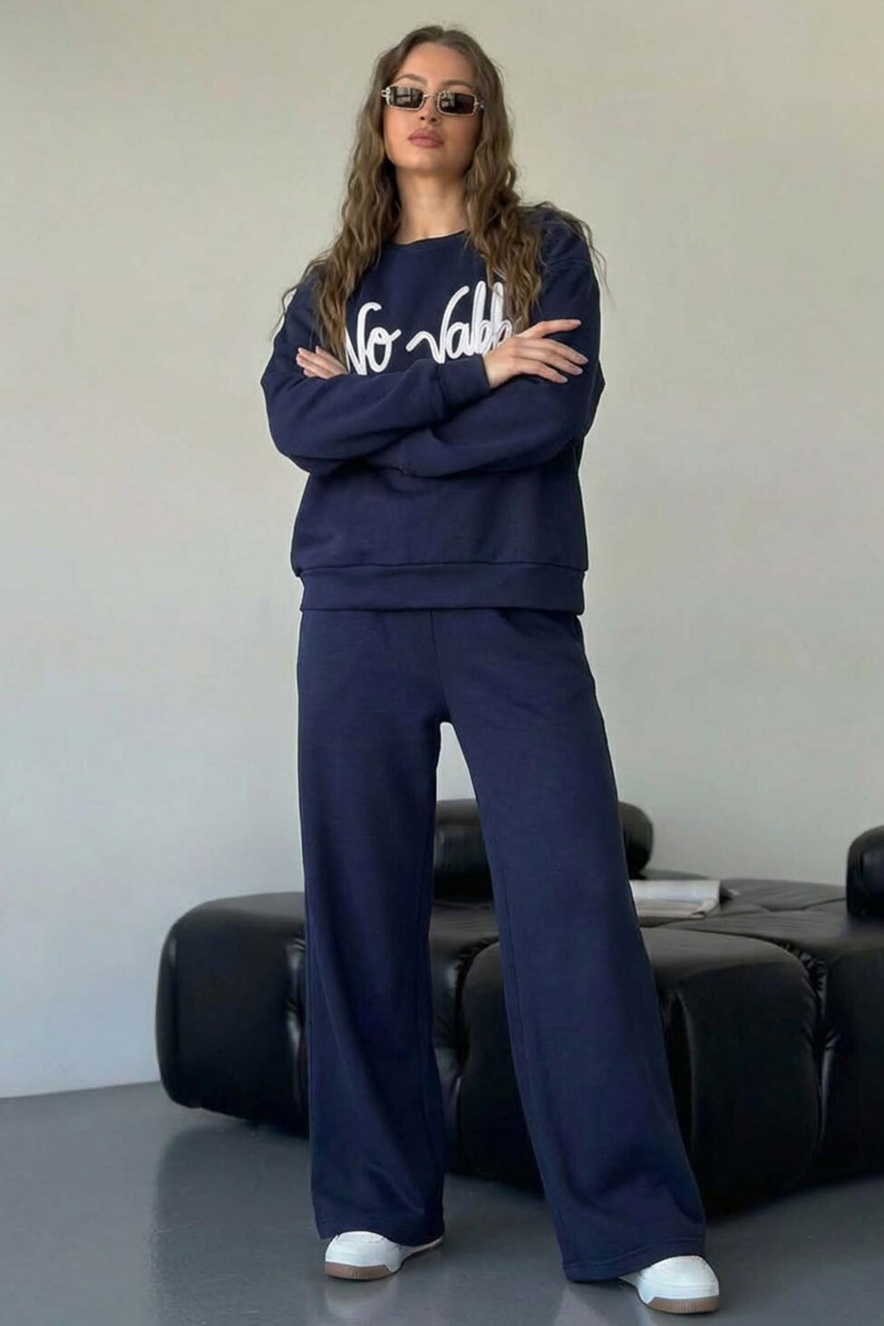 Lend σετ φούτερ παντελόνι μπλε σκούρο - Image 2