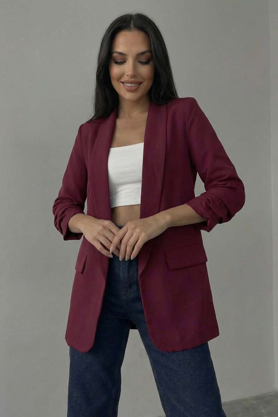Leni σακάκι μπορντό - Image 2