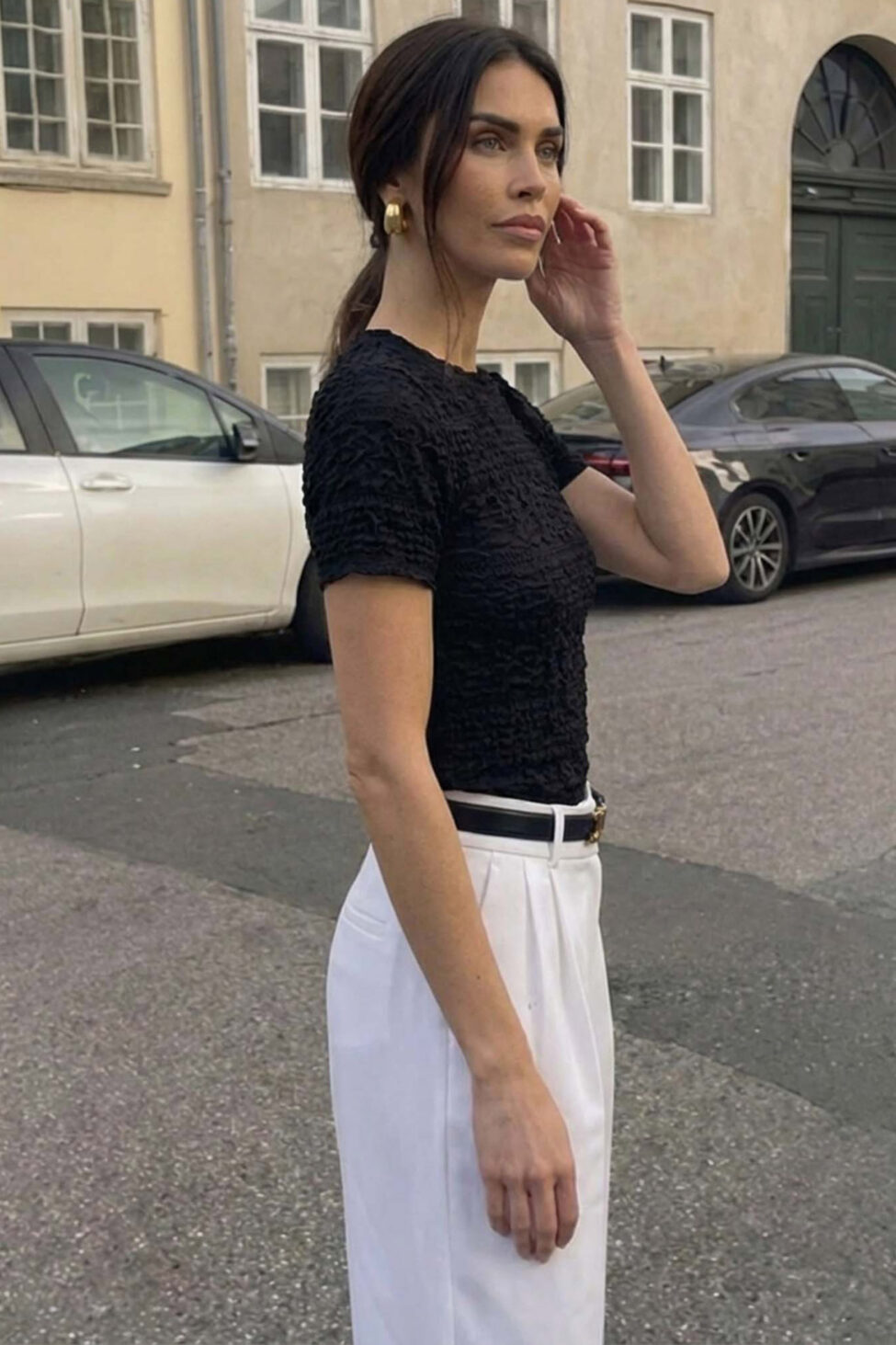 Livy κοντομάνικο τοπ μαύρο - Image 2