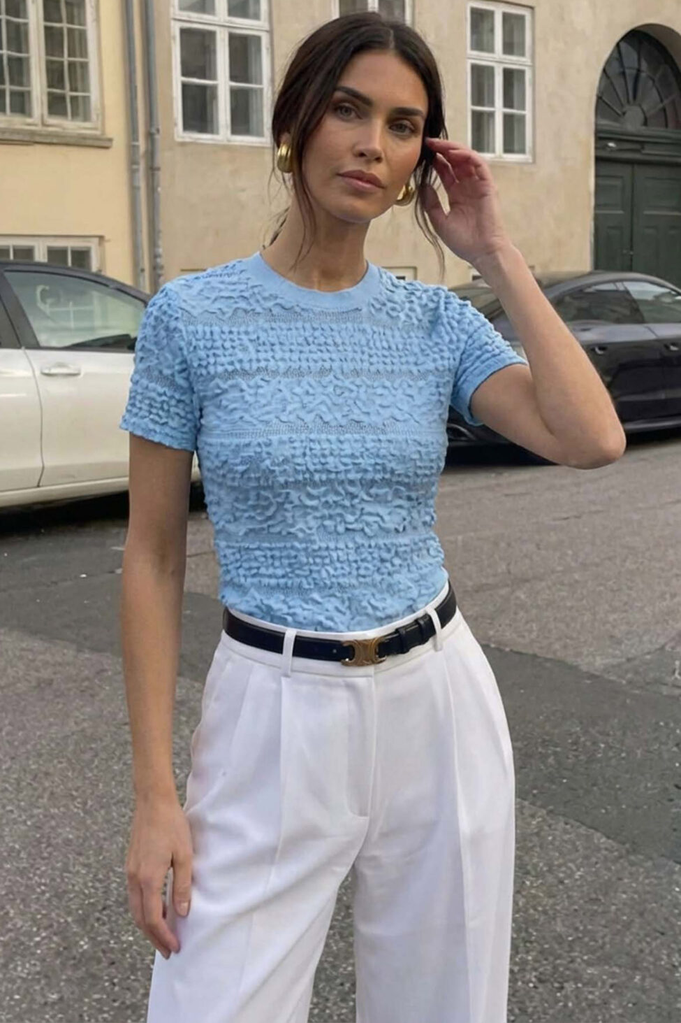 Livy κοντομάνικο τοπ σιελ - Image 2