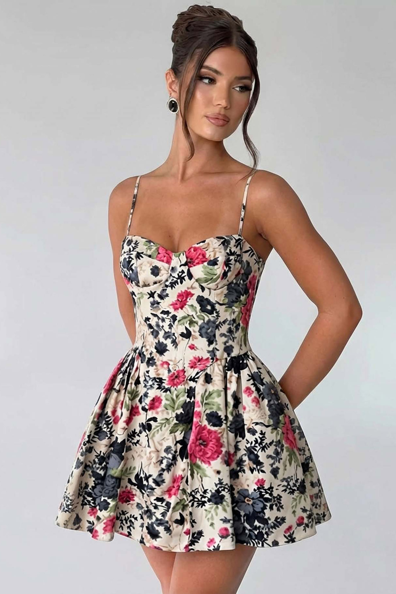 Lucette μίνι φόρεμα φλοράλ μωβ Lucette μίνι φόρεμα φλοράλ μωβ - Image 1