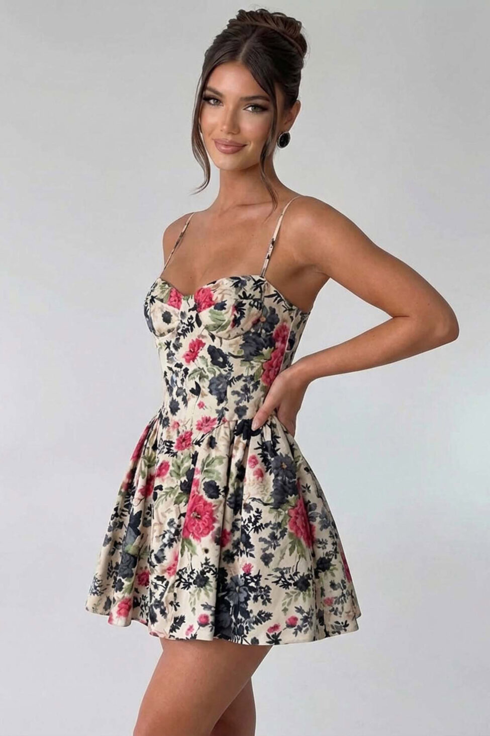 Lucette μίνι φόρεμα φλοράλ μωβ - Image 2