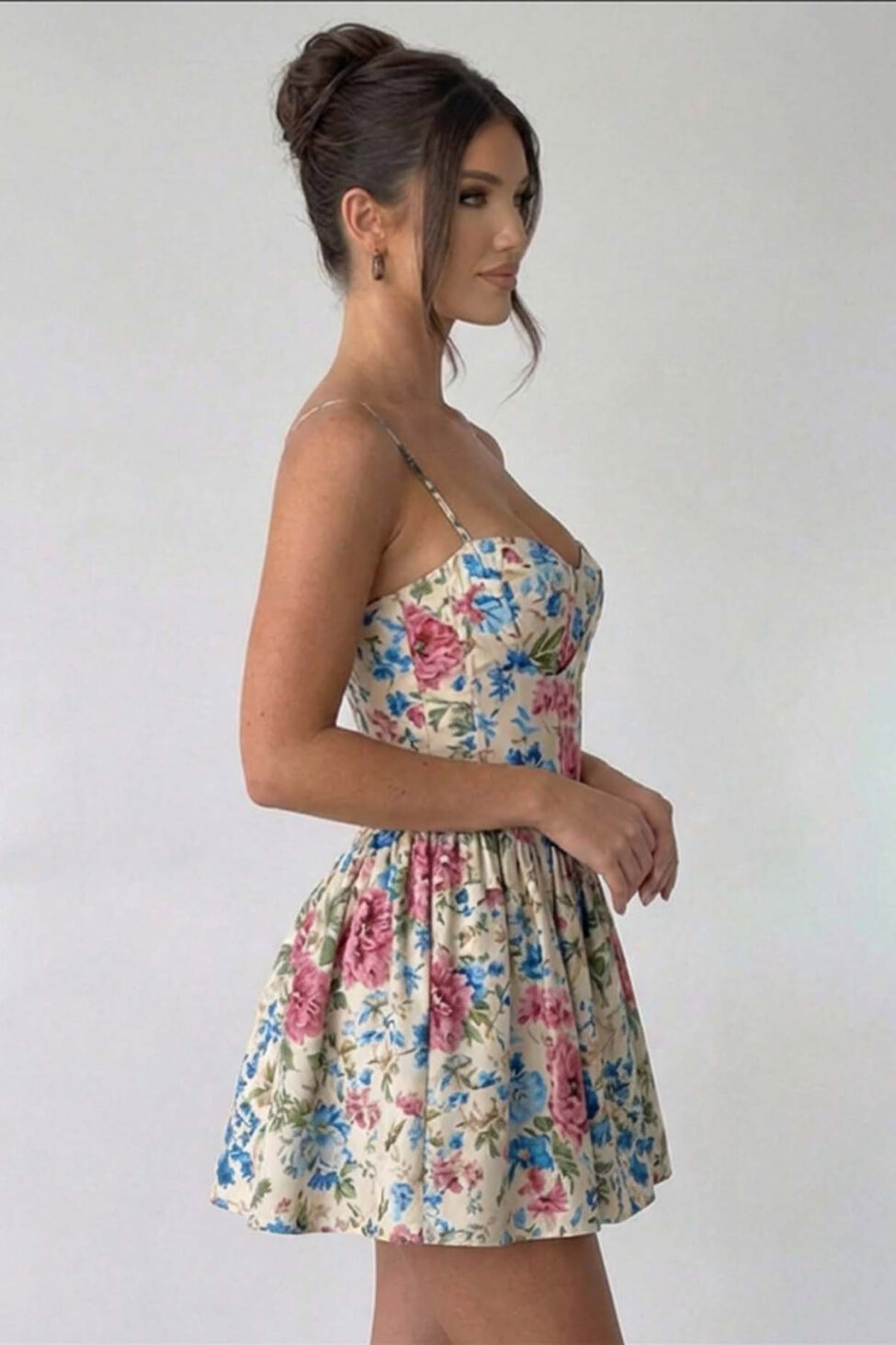 Lucette μίνι φόρεμα φλοράλ ροζ - Image 2