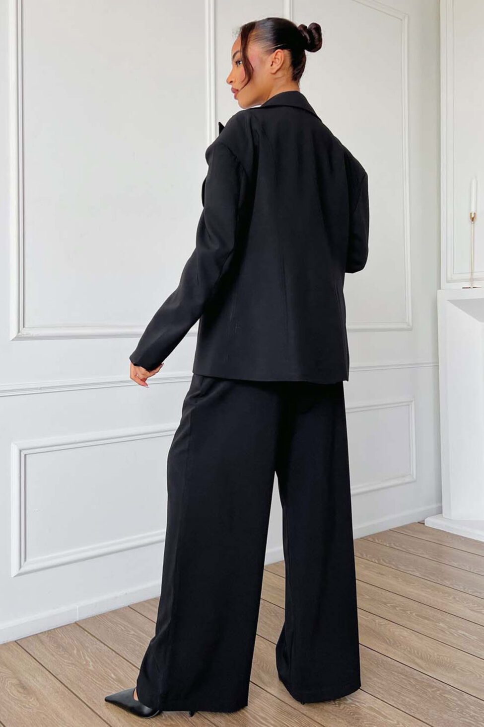 Marlene σετ σακάκι παντελόνι μαύρο - Image 2