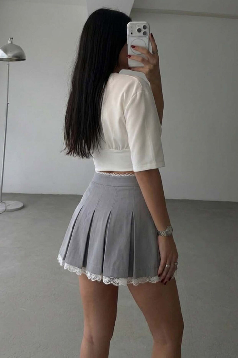 Park μίνι φούστα γκρι - Image 2