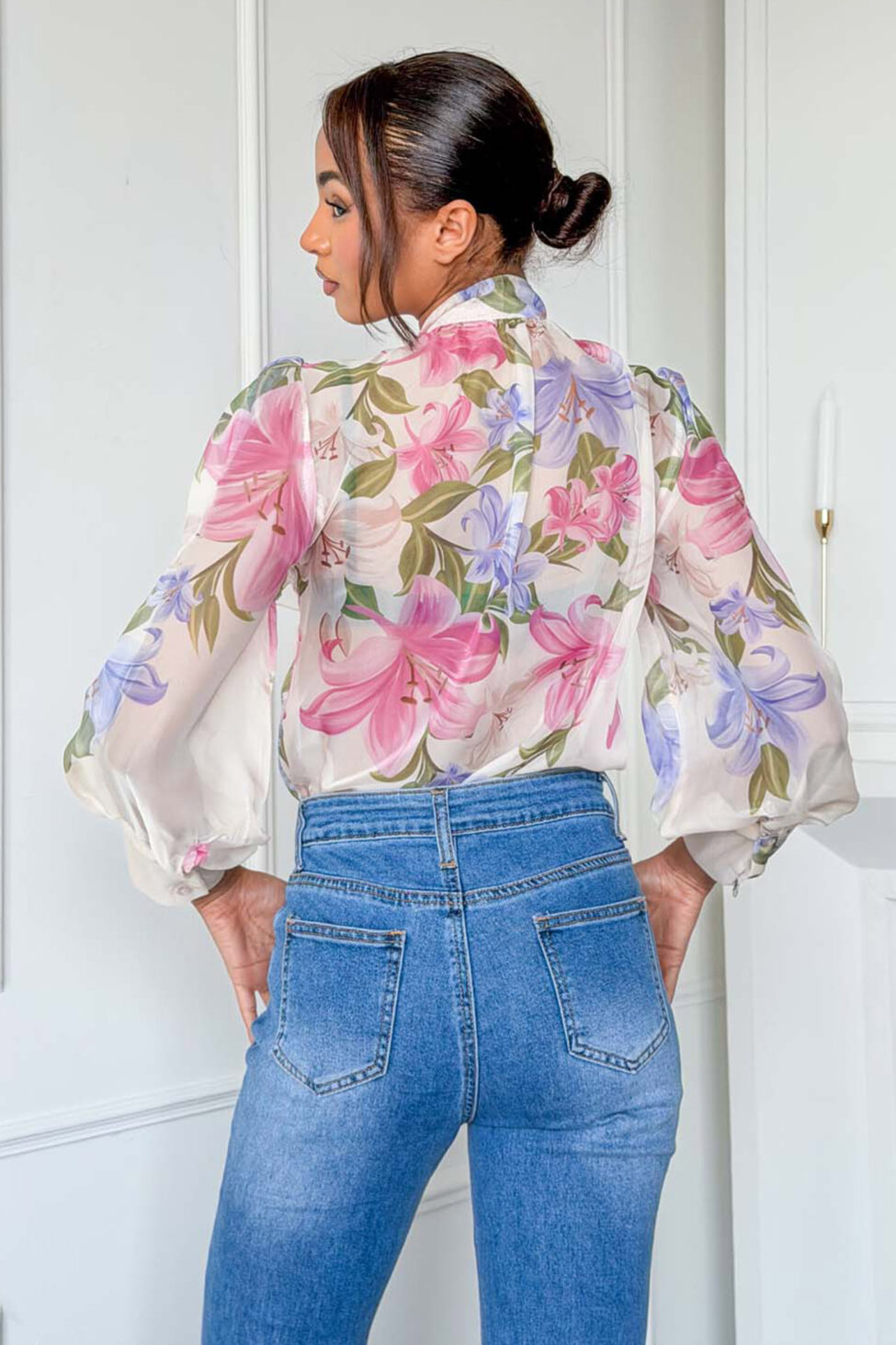 Peru φλοράλ πουκάμισο εκρού - Image 3