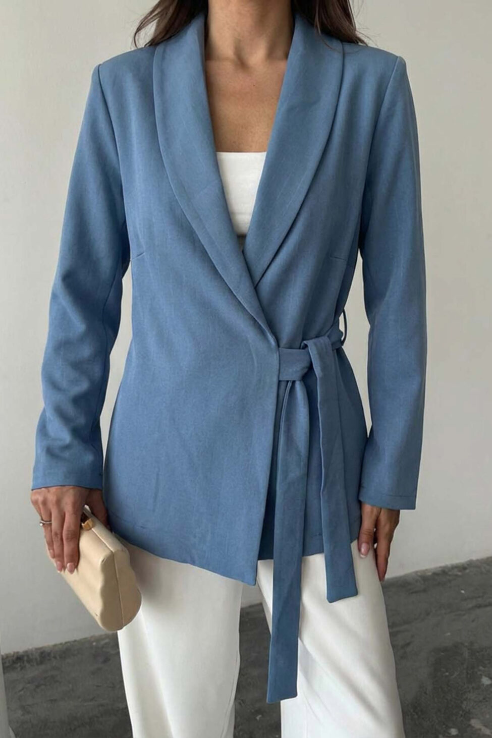 Powder μπλούζα με δέσιμο μπλε - Image 2