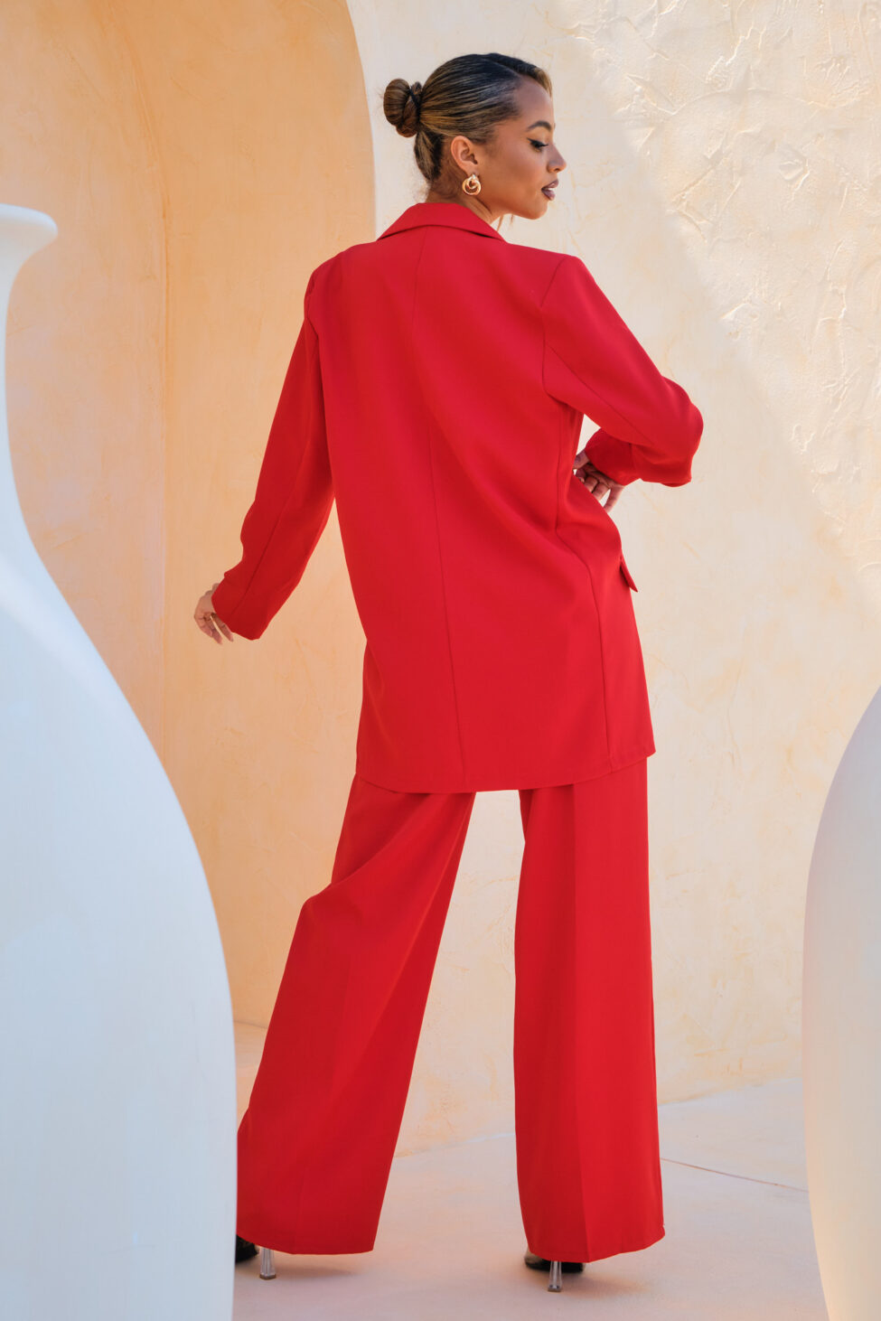 Preguta σετ σακάκι-παντελόνι κόκκινο - Image 3