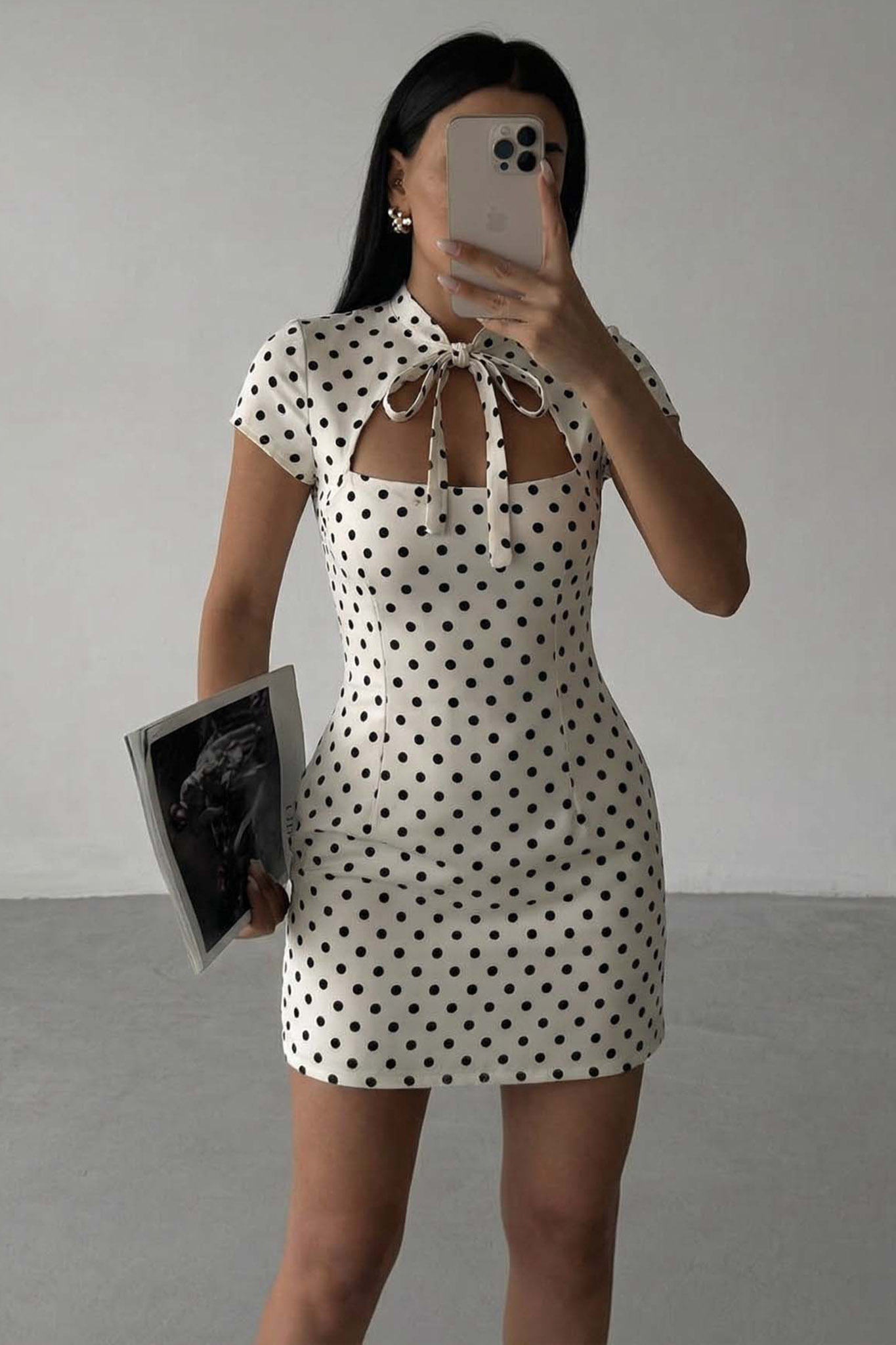 Rascal μίνι φόρεμα πουά λευκό Rascal μίνι φόρεμα πουά λευκό - Image 1