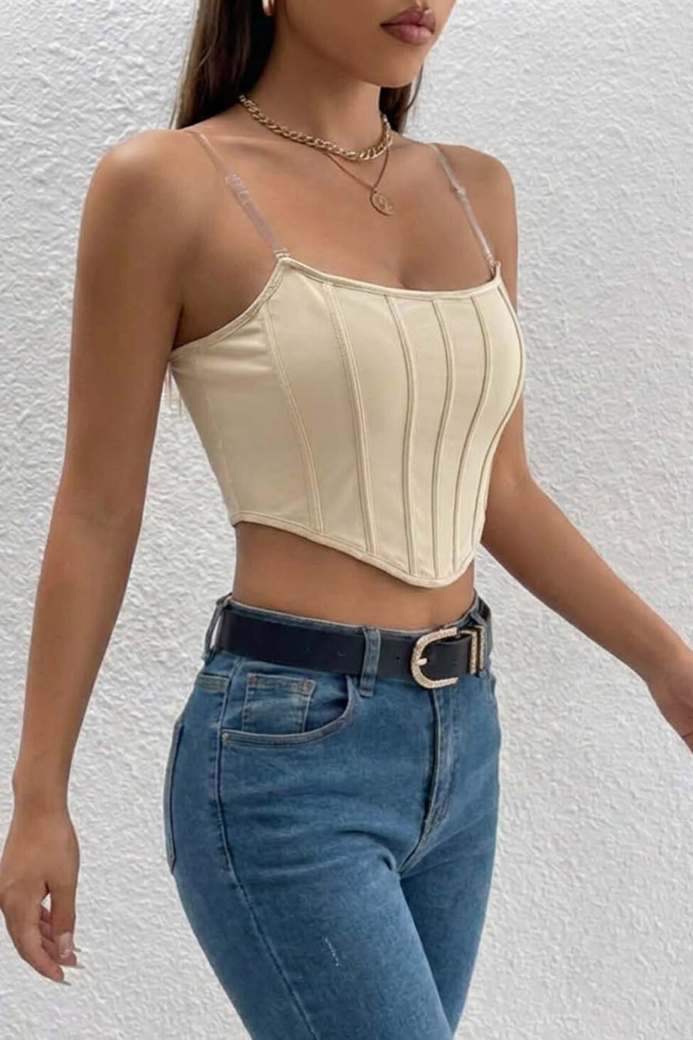 Solara τοπ κορσές μπεζ - Image 2